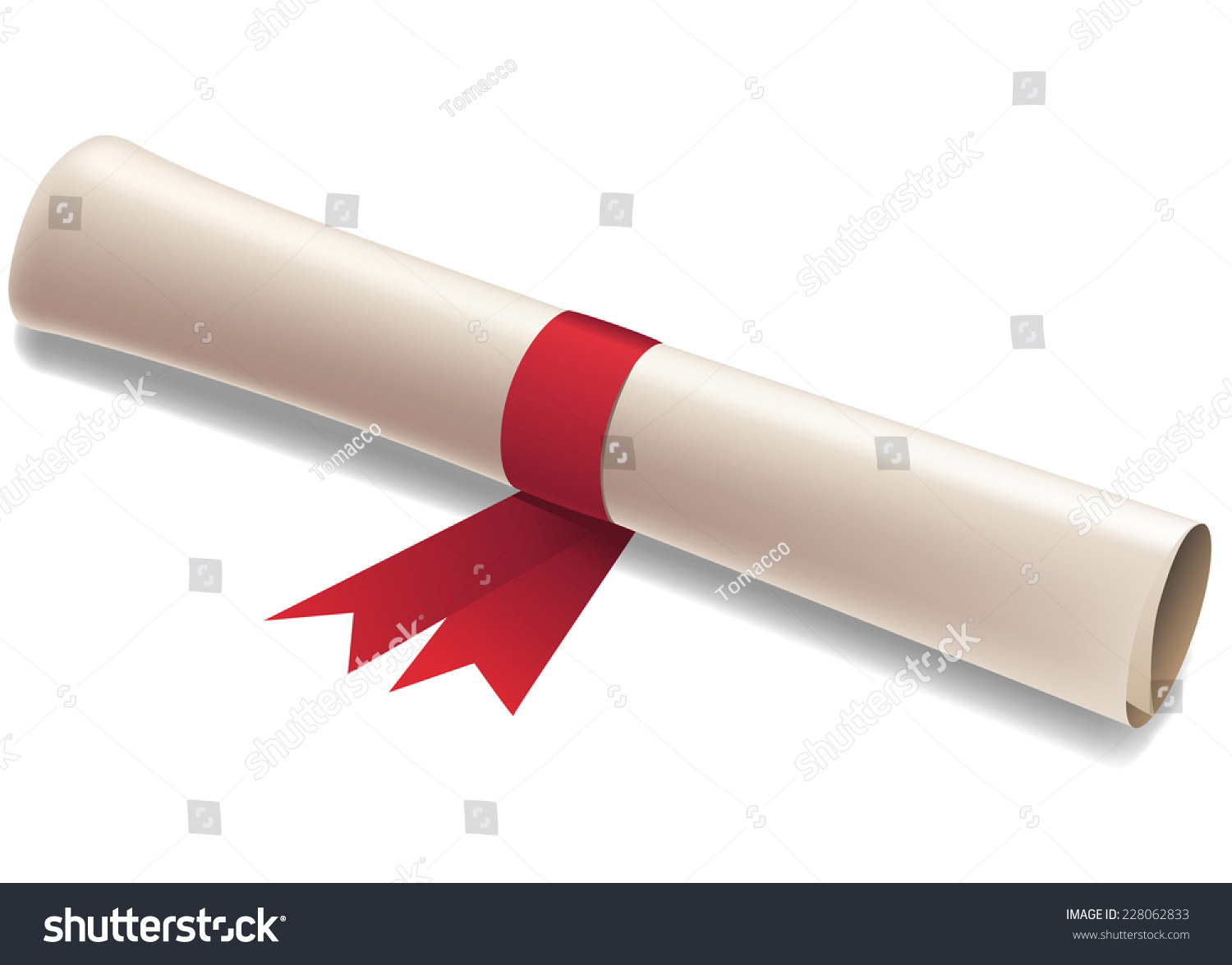 Diploma Vector Illustration Stock Vector 228062833 - Shutterstock