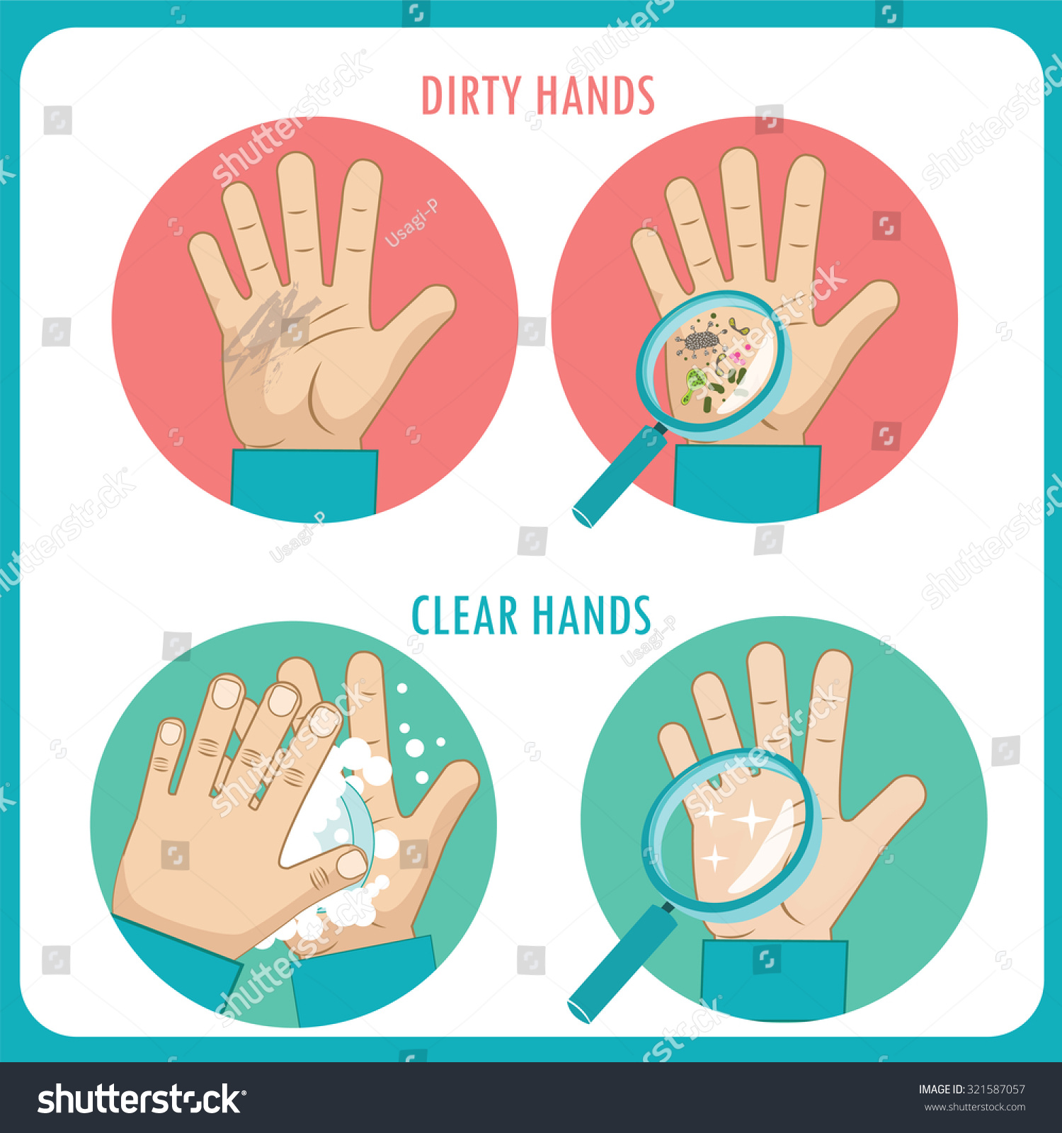 Download Dirty Hands Clear Hands Before After Stock Vector (Royalty ...