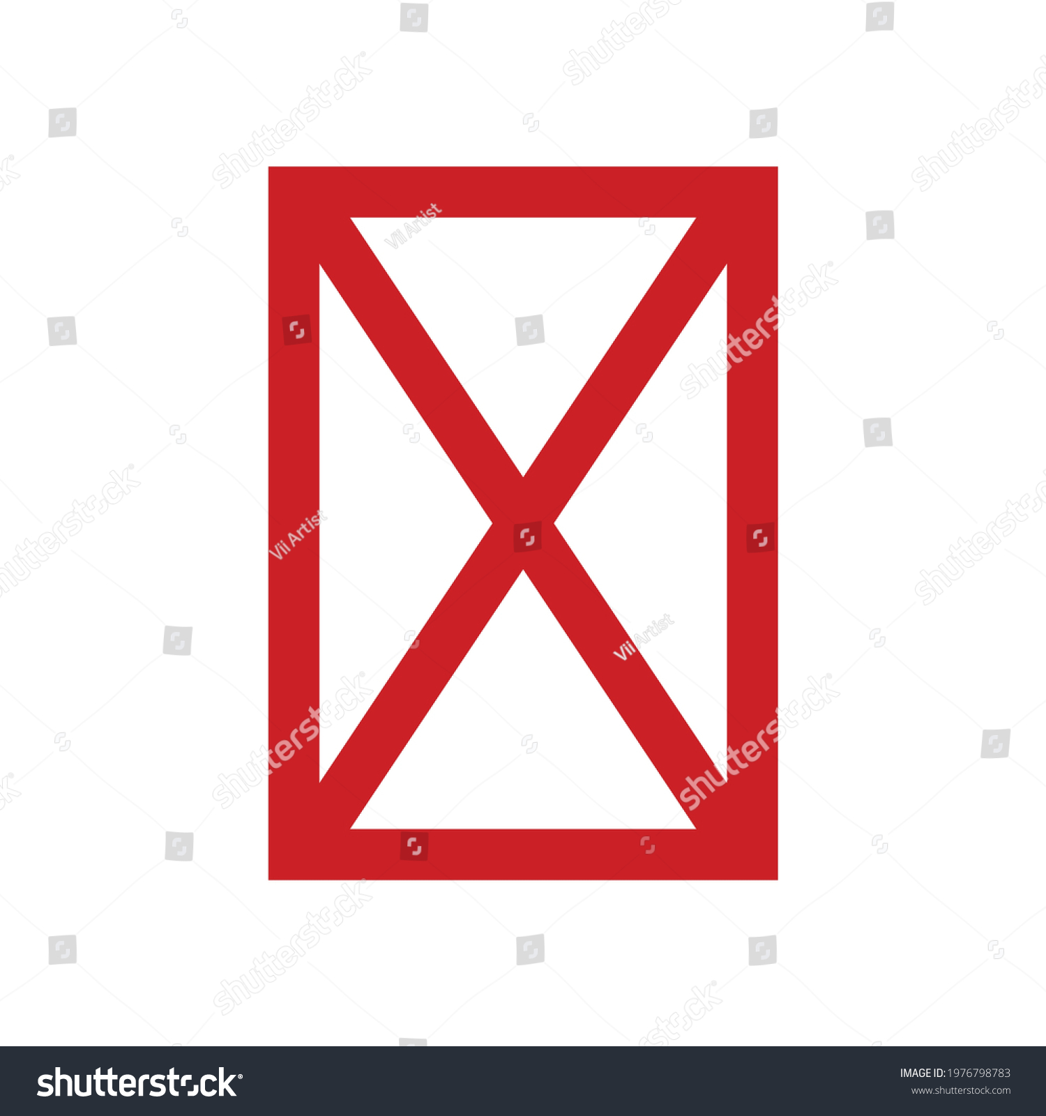 Disagreement Sign Incorrect Icon Wrong Symbol Stock Vector (Royalty ...