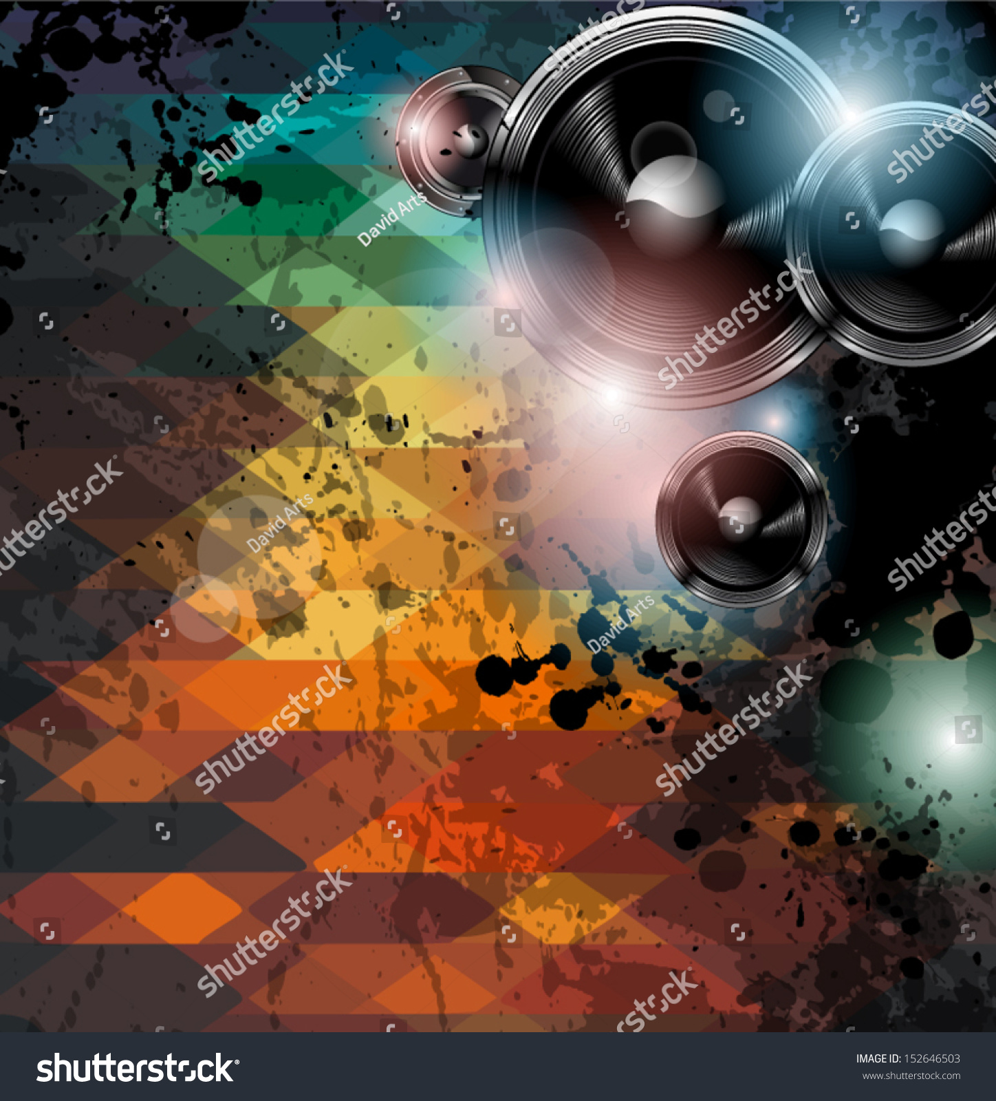 Disco Club Flyer Template Abstract Background Stock Vector 152646503 ...