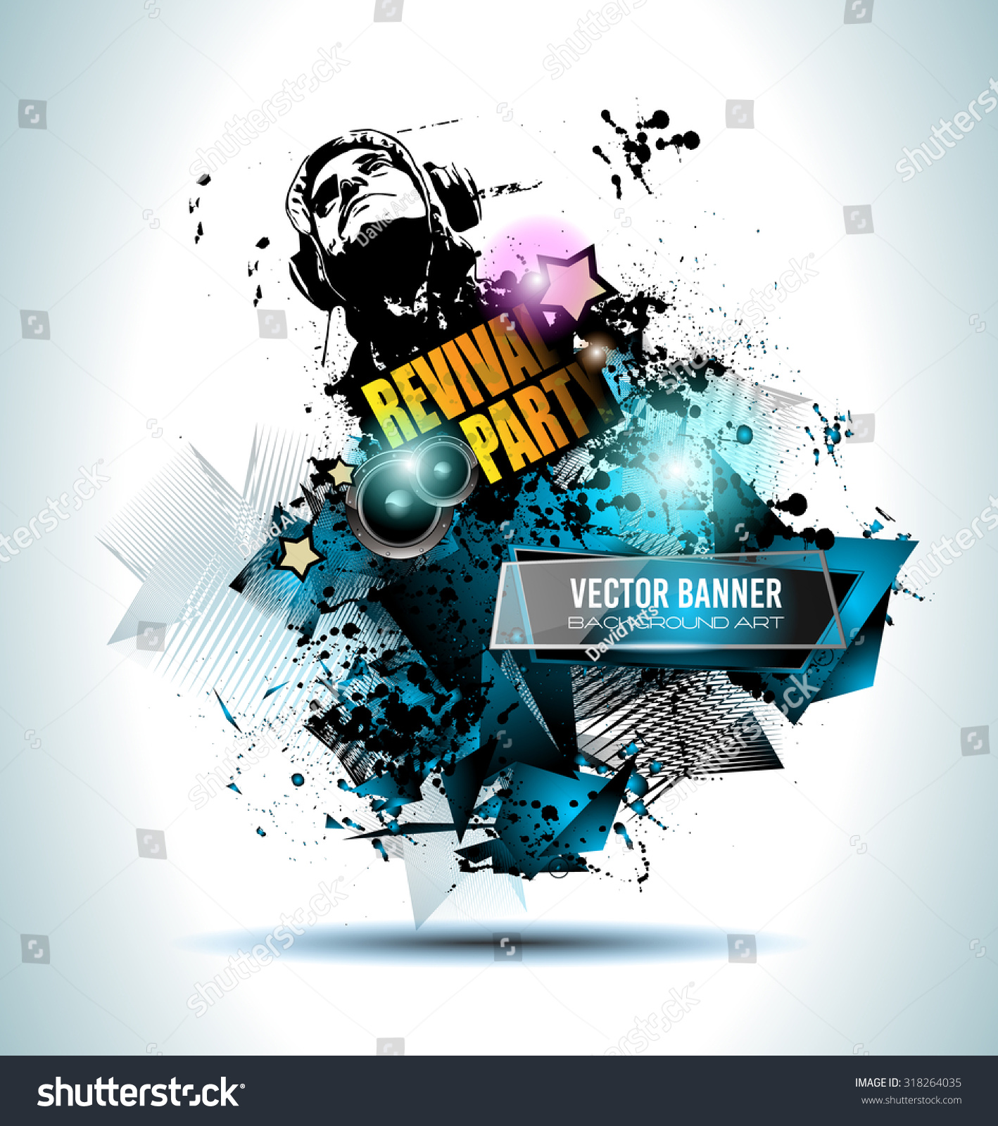 Disco Club Flyer Template Your Music Stock Vector Royalty Free