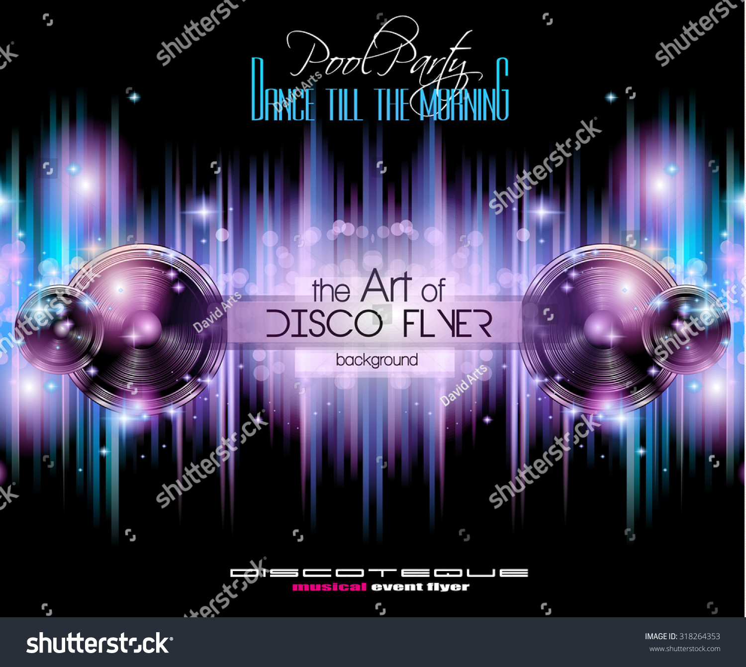 Disco Club Flyer Template Your Music Stock Vector Royalty Free
