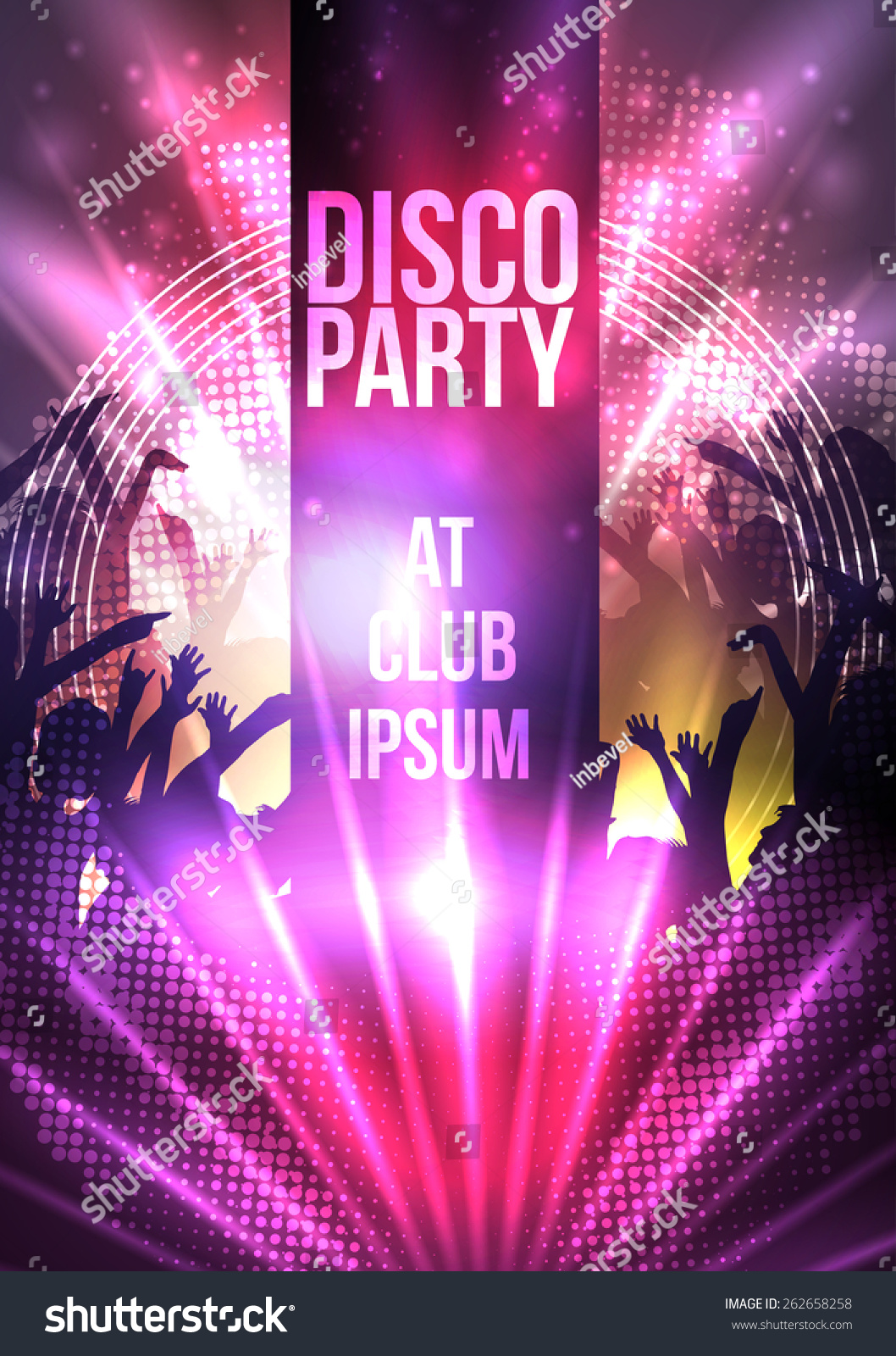 Disco Party Background - Vector Illustration - 262658258 : Shutterstock