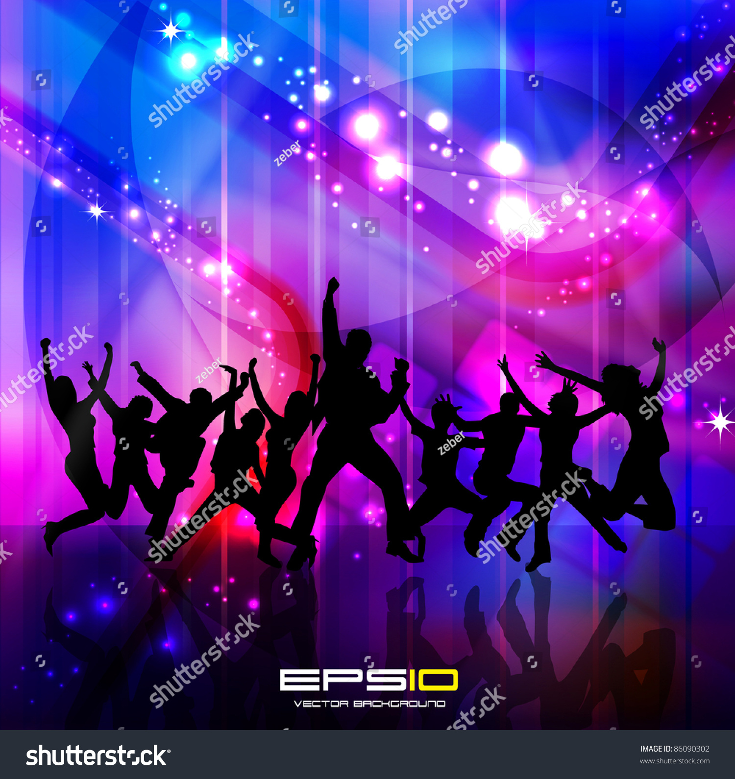 Disco Party Poster Eps10 Stock Vector 86090302 - Shutterstock