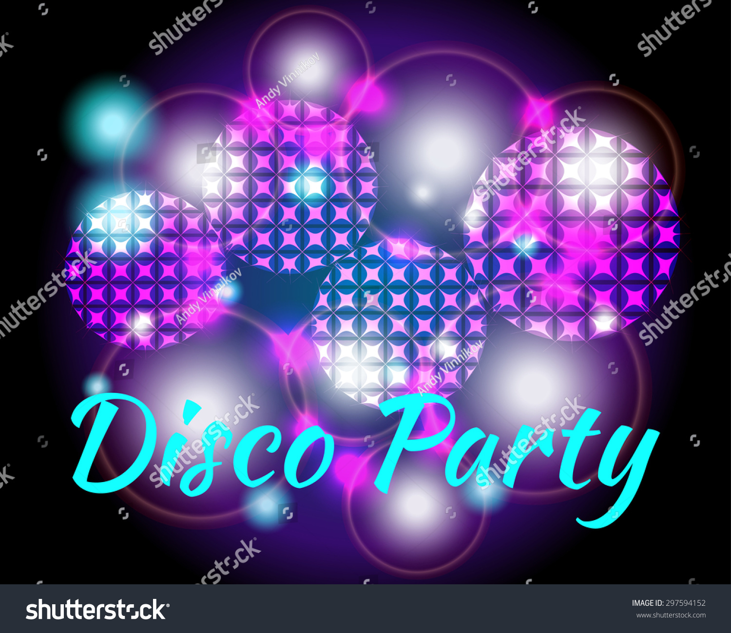 Disco Party. The Inscription In Neon Light. Disco Banner. Stock Vector ...