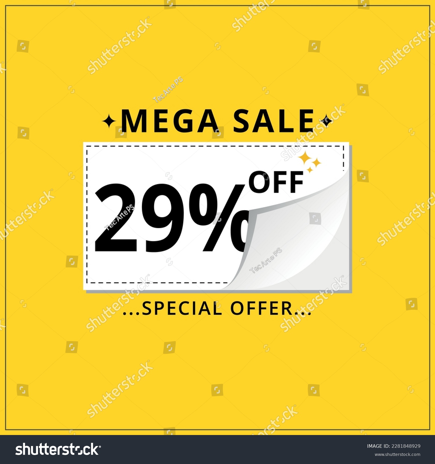 SVG of Discount banner. Special Offer Marketing Announcement. discount coupon. Special offer 29% discount Vector conceptual yellow banner design template. svg
