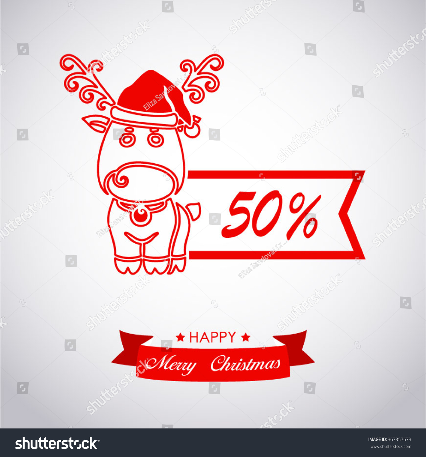 discount christmas reindeer linear