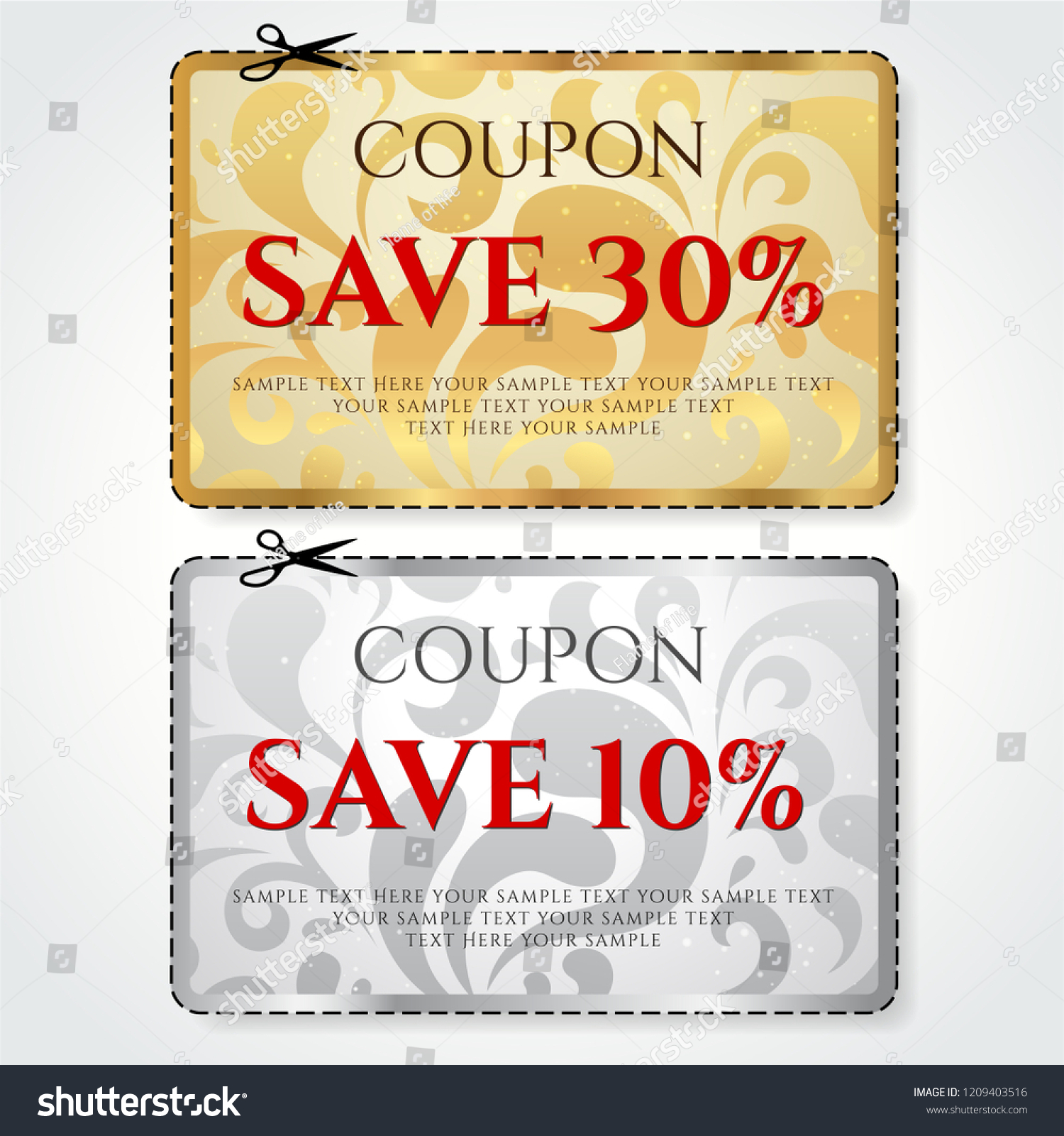 discount coupon voucher vector