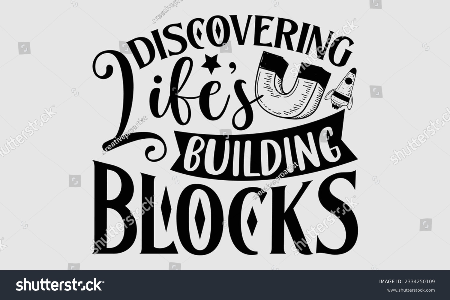 SVG of Discovering Life's Building Blocks- Biologist t- shirt design, Hand written vector Illustration Template for prints on SVG and bags, posters, cards svg