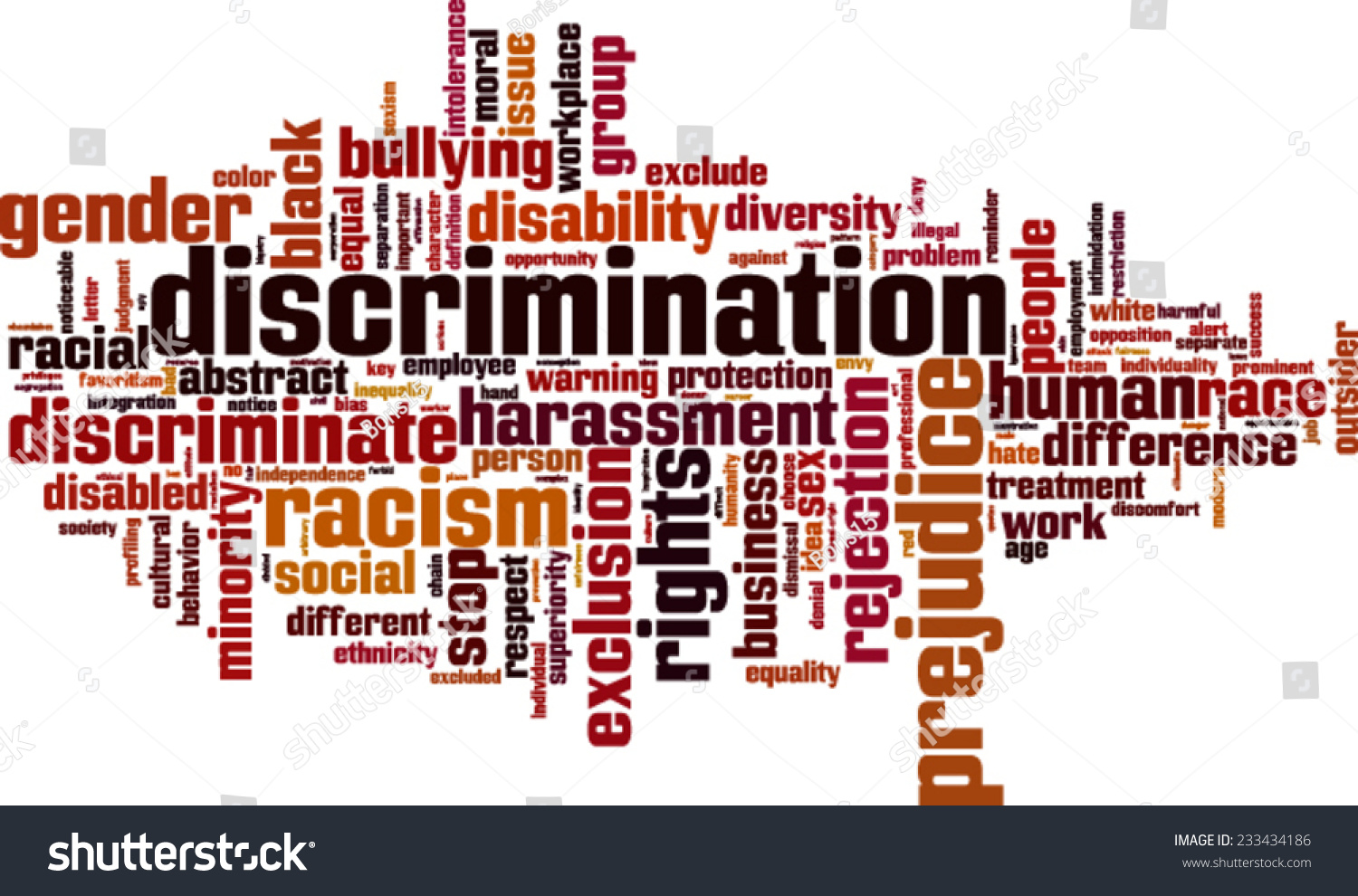 Discrimination Word Cloud Concept Vector Illustration Stock Vector Royalty Free 233434186 5113