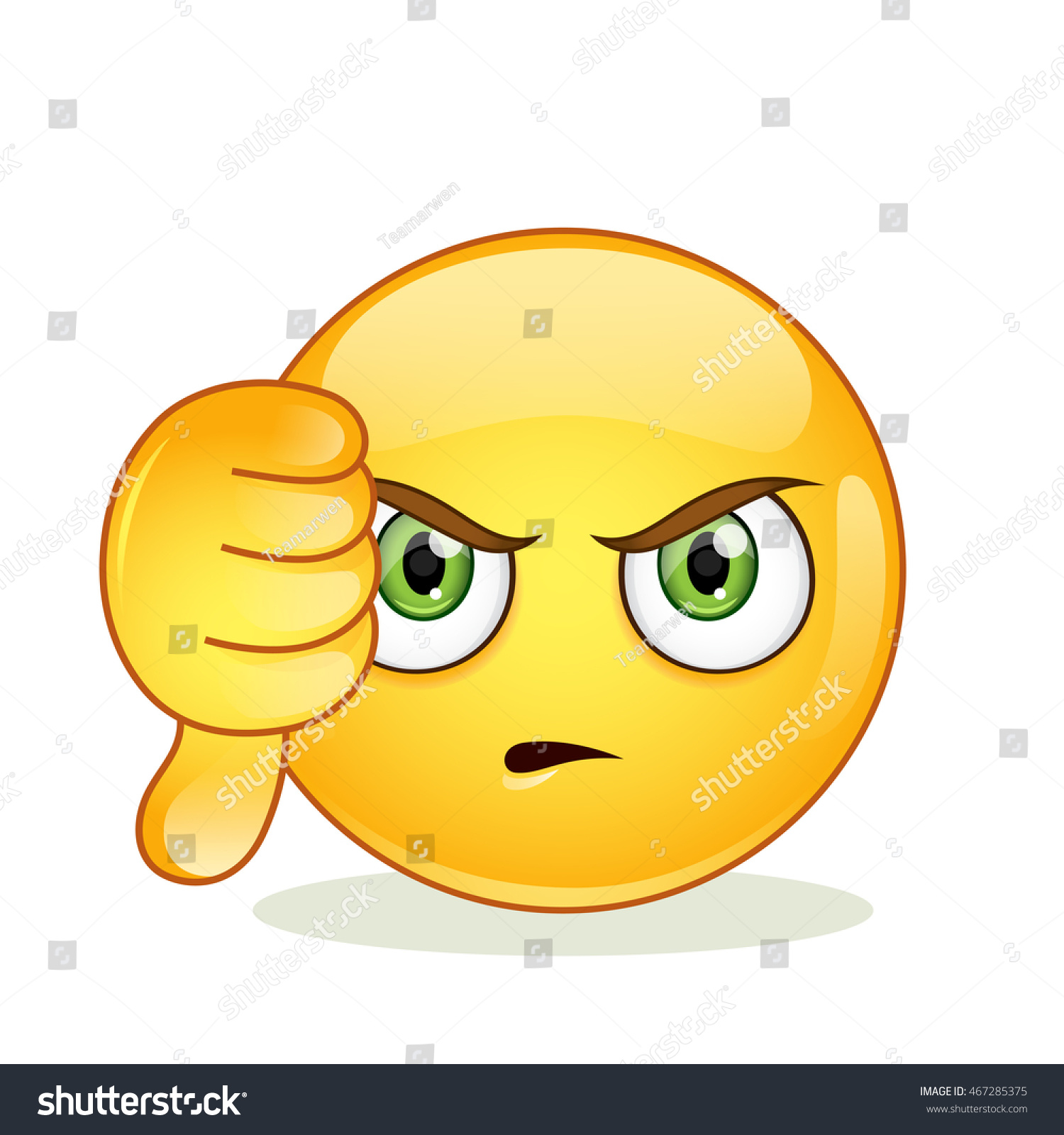 Dislike Sign Smiley Emoticon Stock Vector (Royalty Free) 467285375