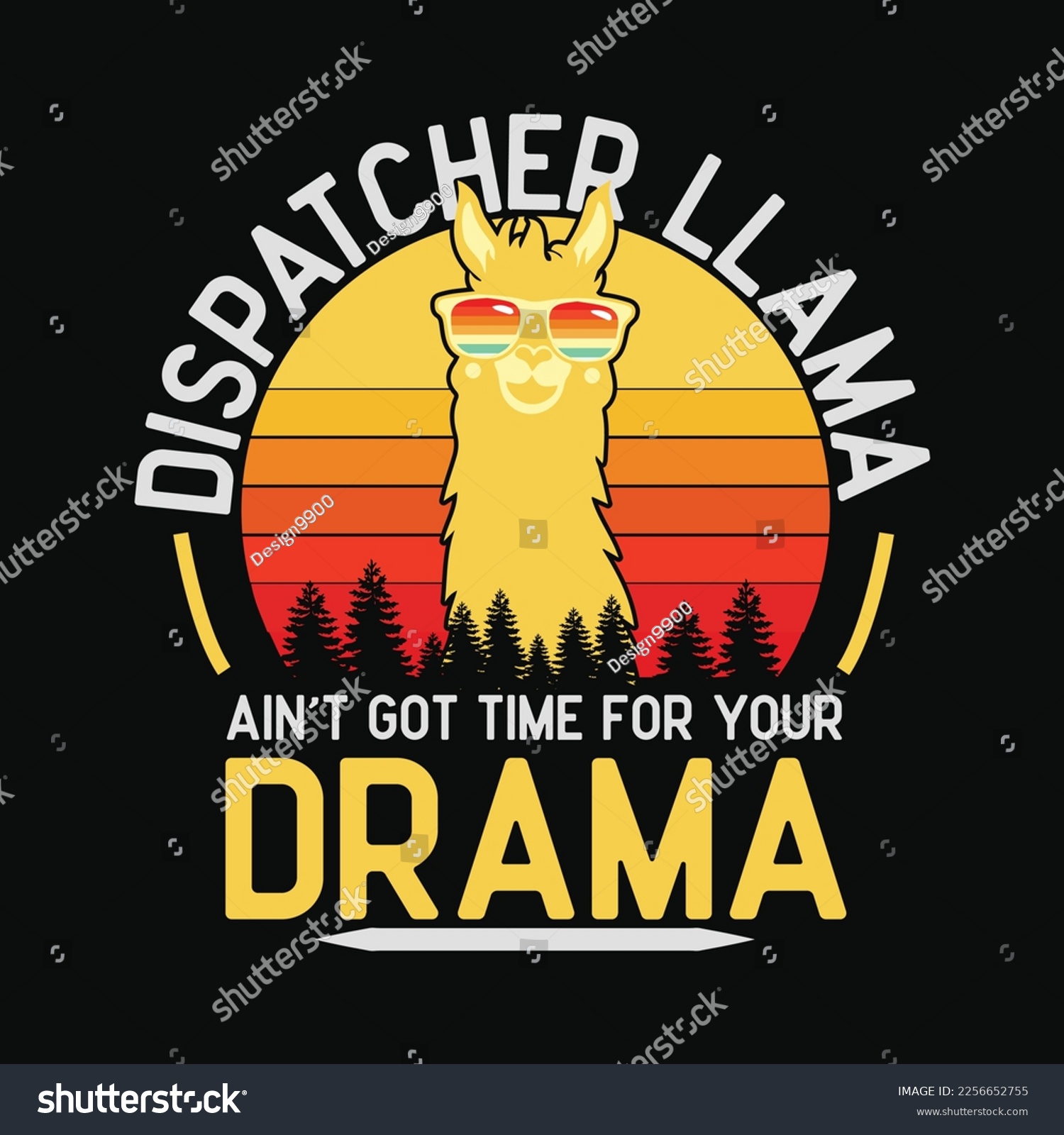 SVG of Dispatcher Llama Ain't Got Time For Drama svg
