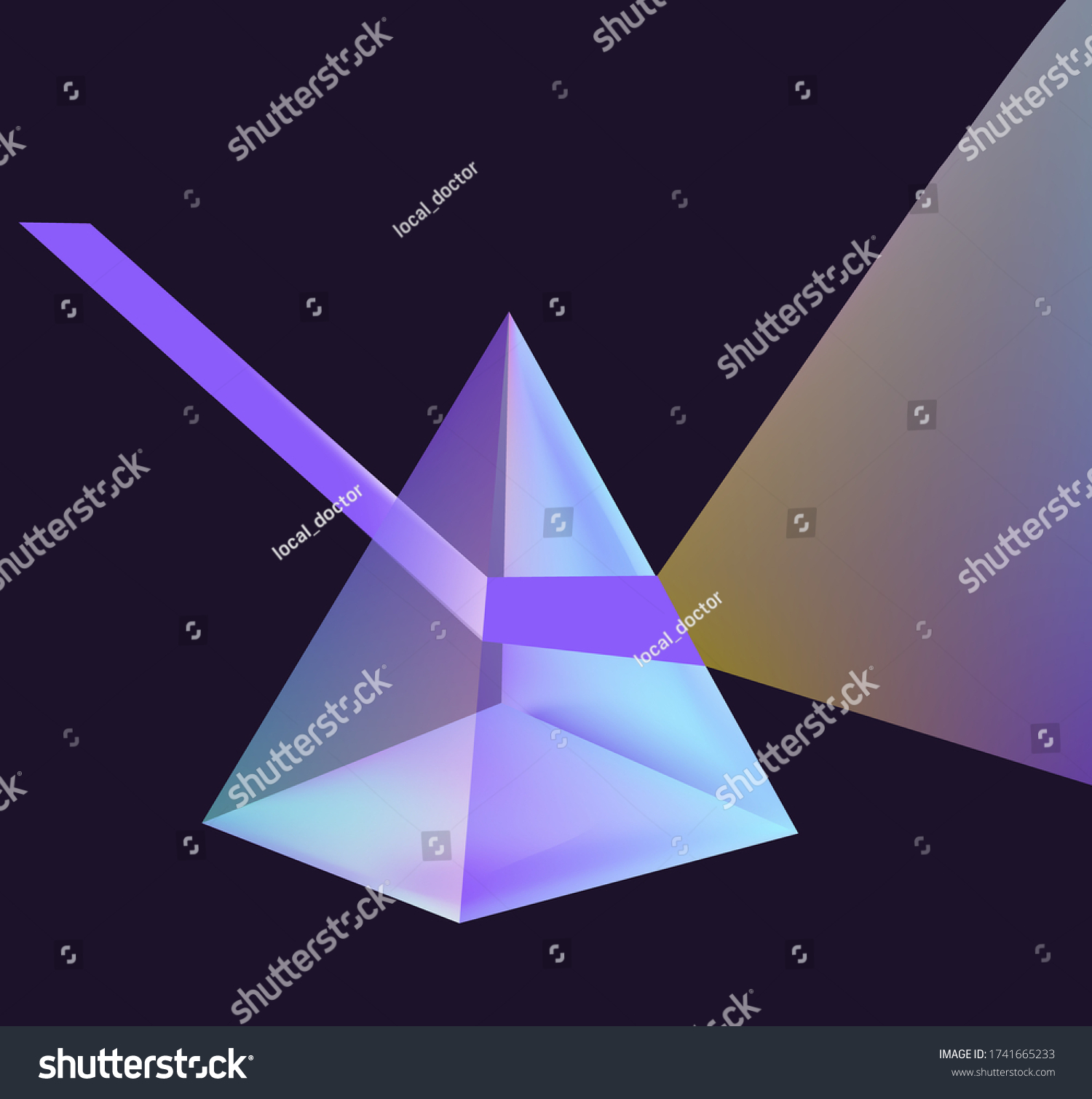 Dispersive Prism Showing Light Refraction Diffraction Stock Vector ...