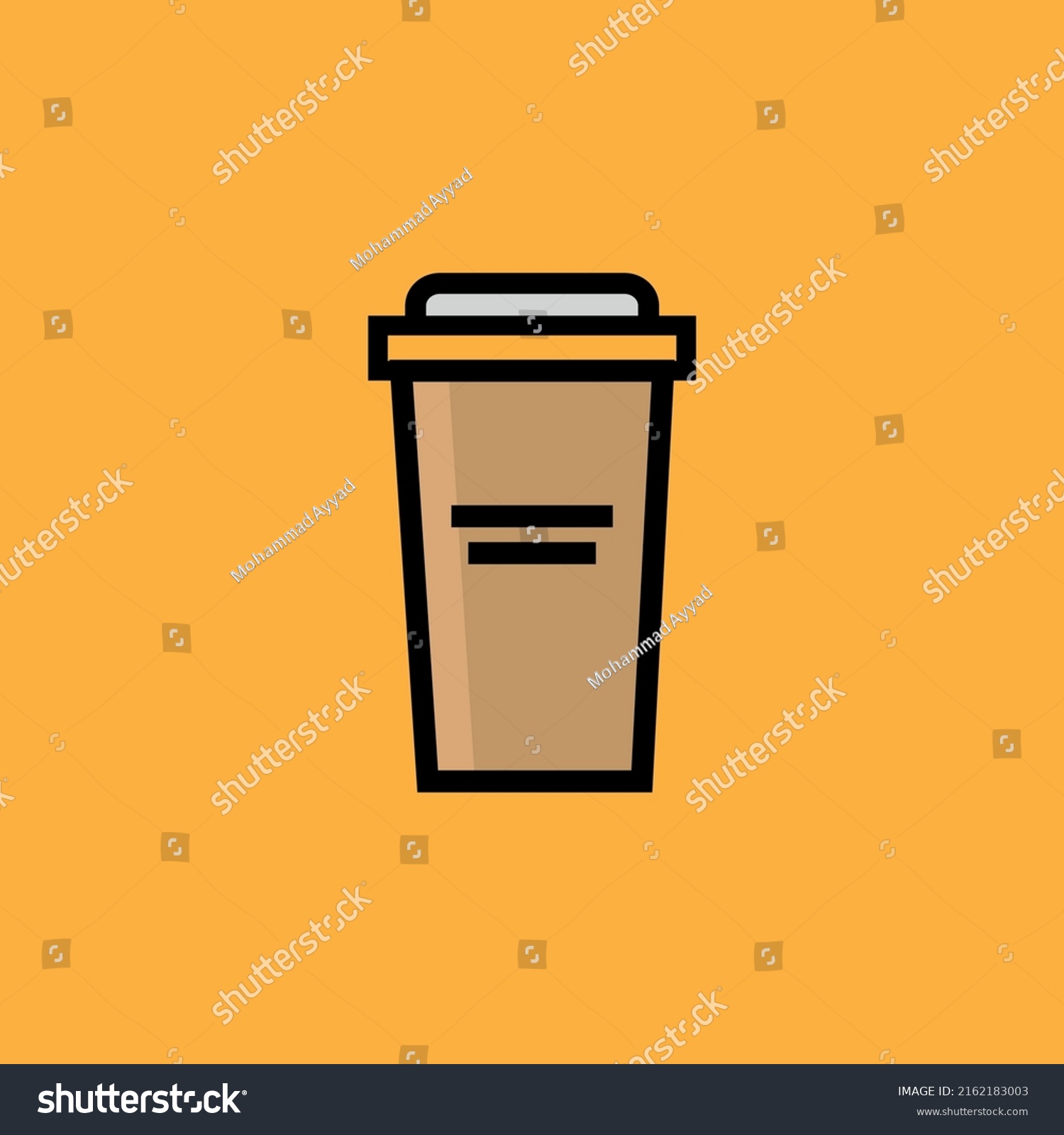 Disposable Coffee Cup Icon Vector Illustration Stock Vector Royalty