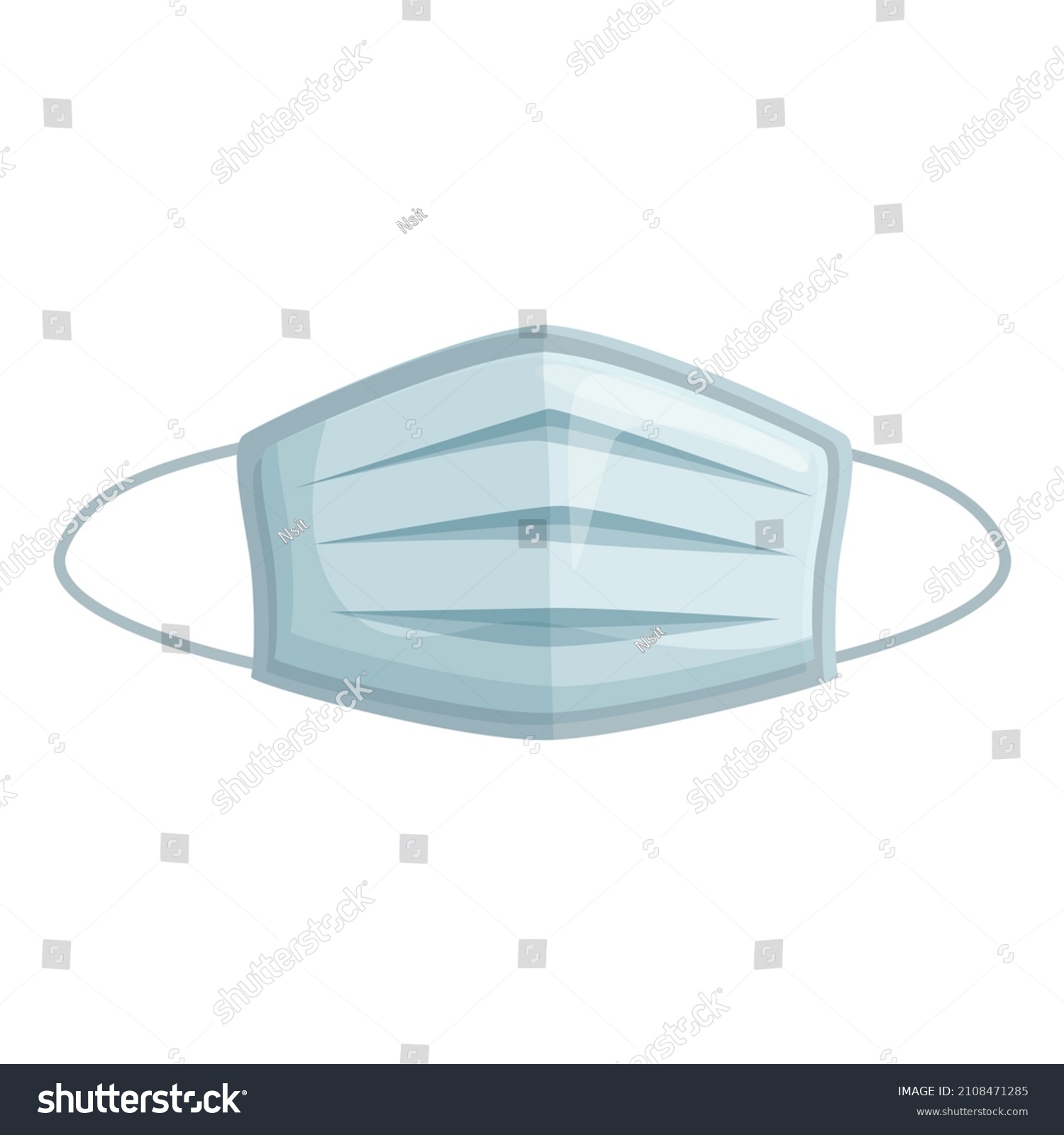 Disposable Face Mask Icon Cartoon Vector Stock Vector (Royalty Free ...