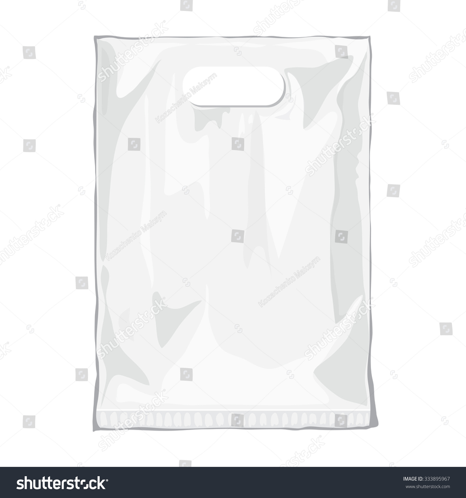 Download Disposable Plastic Bag Mock Template Empty Stock Vector ...