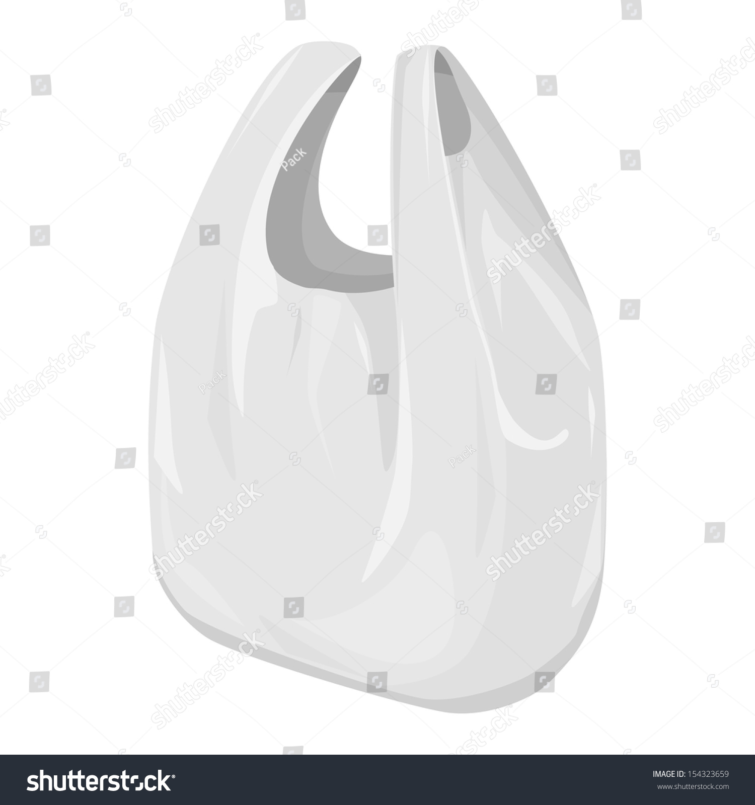Disposable Tshirt Plastic Bag Package Grayscale Stock Vector 154323659 Shutterstock Plastic Bag Design Template