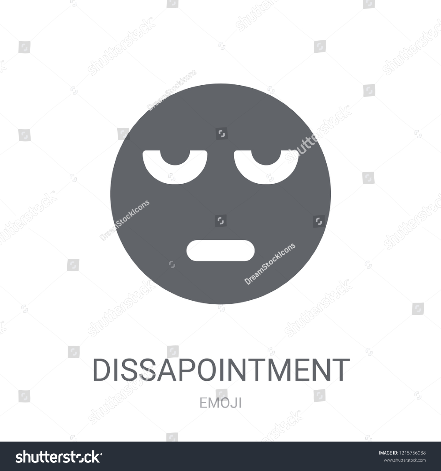Dissapointment Emoji Icon Trendy Dissapointment Emoji Stock Vector ...