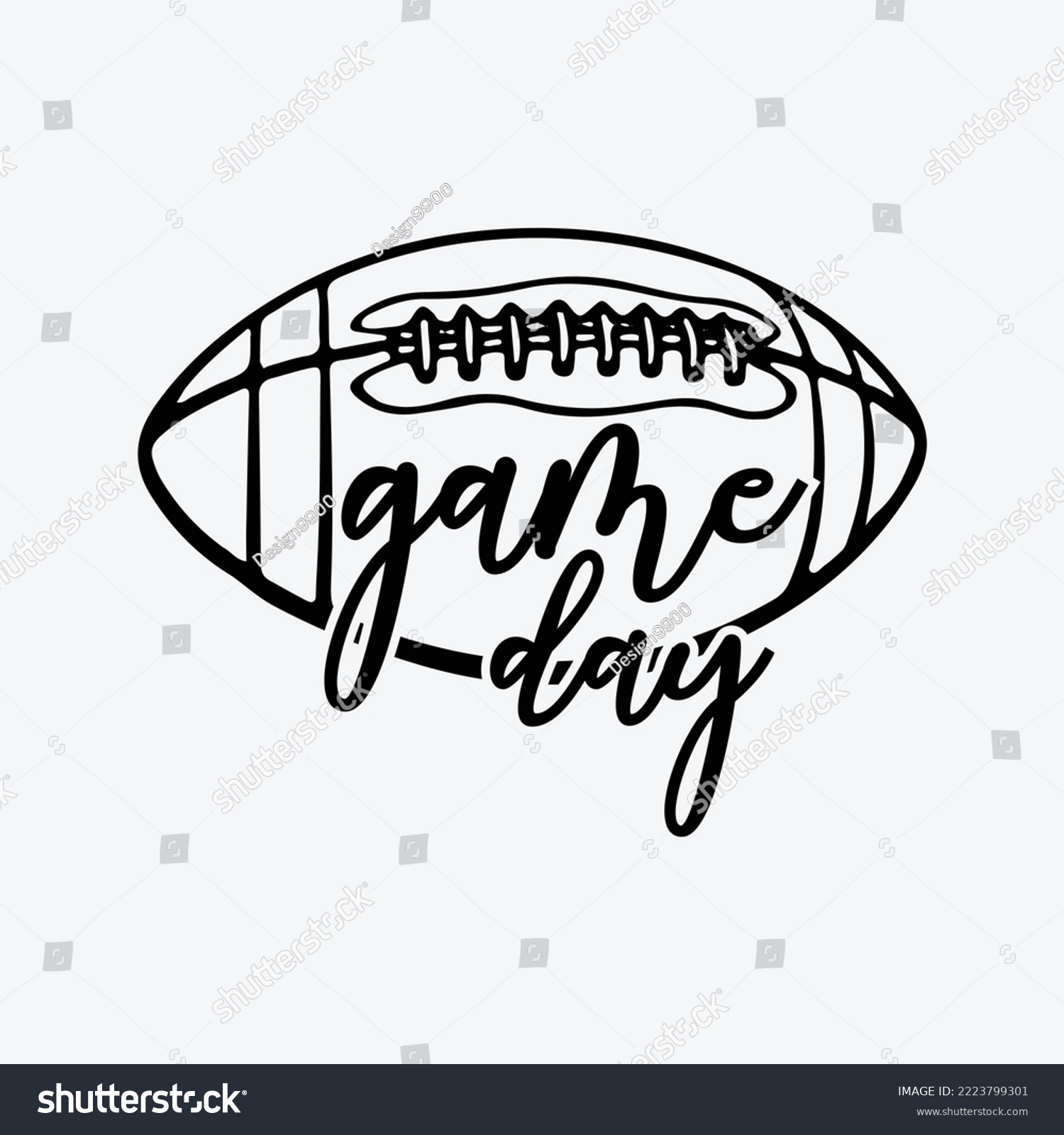 SVG of Distressed Football Game Day Svg craft cricut cut files svg