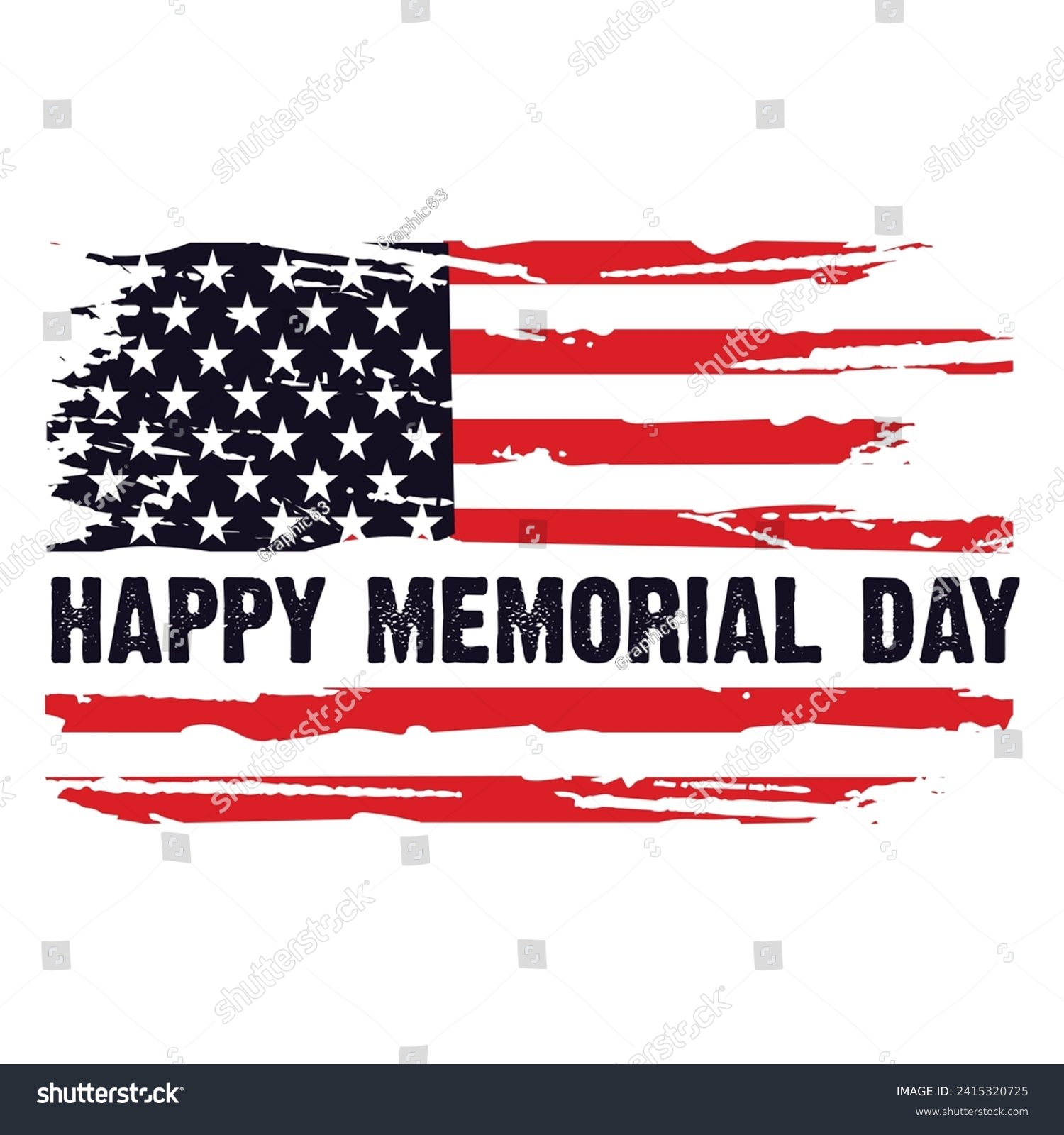 SVG of Distressed Happy Memorial Day American Usa Flag New Design For T Shirt Poster Banner Backround Print Vector Eps Illustrations. svg