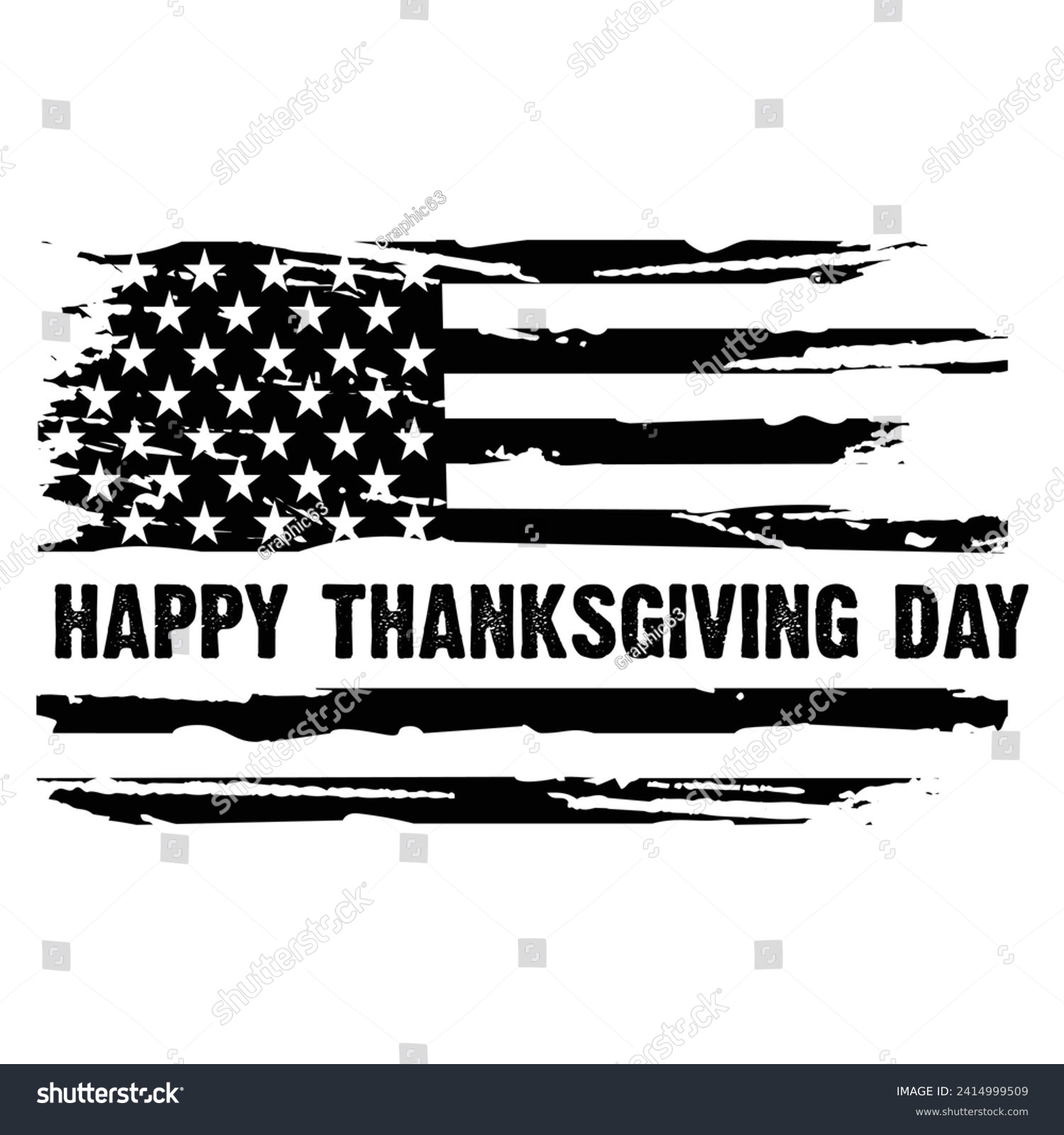 SVG of Distressed Happy Thanksgiving Day Usa American Design For T Shirt Poster Banner Backround Print Vector Eps Illustrations. svg