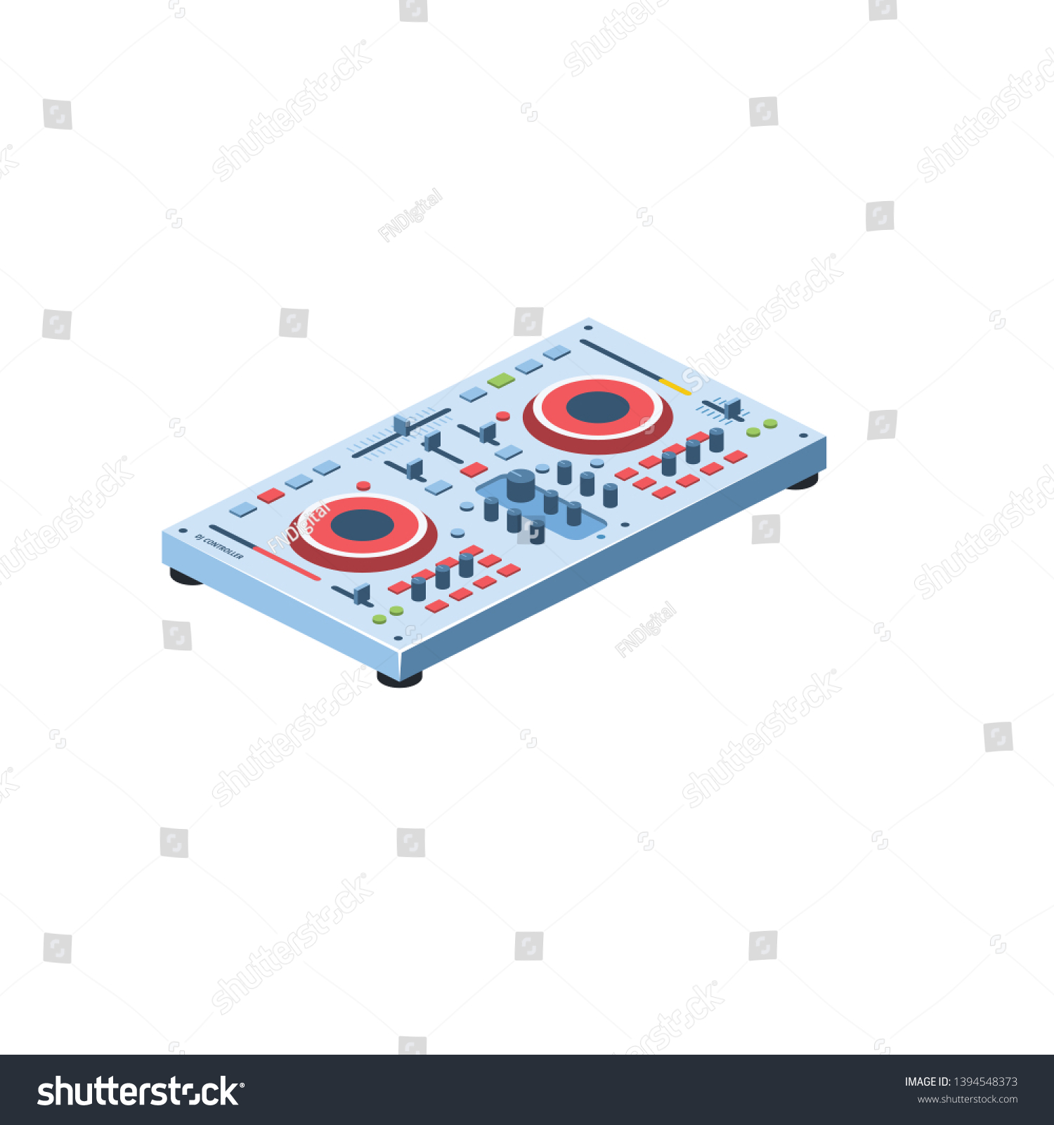 Dj Controller Vector 3d Isometric Color Stock Vector (Royalty Free ...