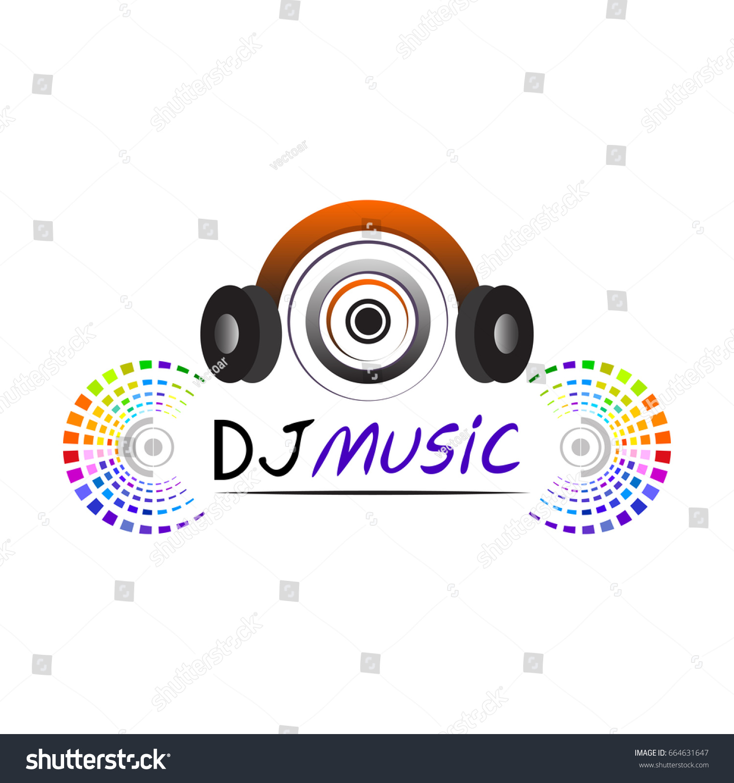 Dj Logo Design Stock Vector Royalty Free 664631647 https www shutterstock com image vector dj logo design 664631647