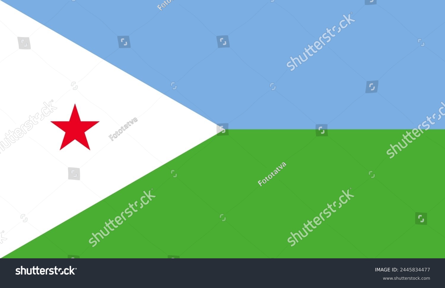 SVG of DJIBOUTI flag, official colors and proportion correctly. National DJIBOUTI flag. Vector illustration. EPS10. Government of DJIBOUTI, politics, natural beauty, tourists,  svg