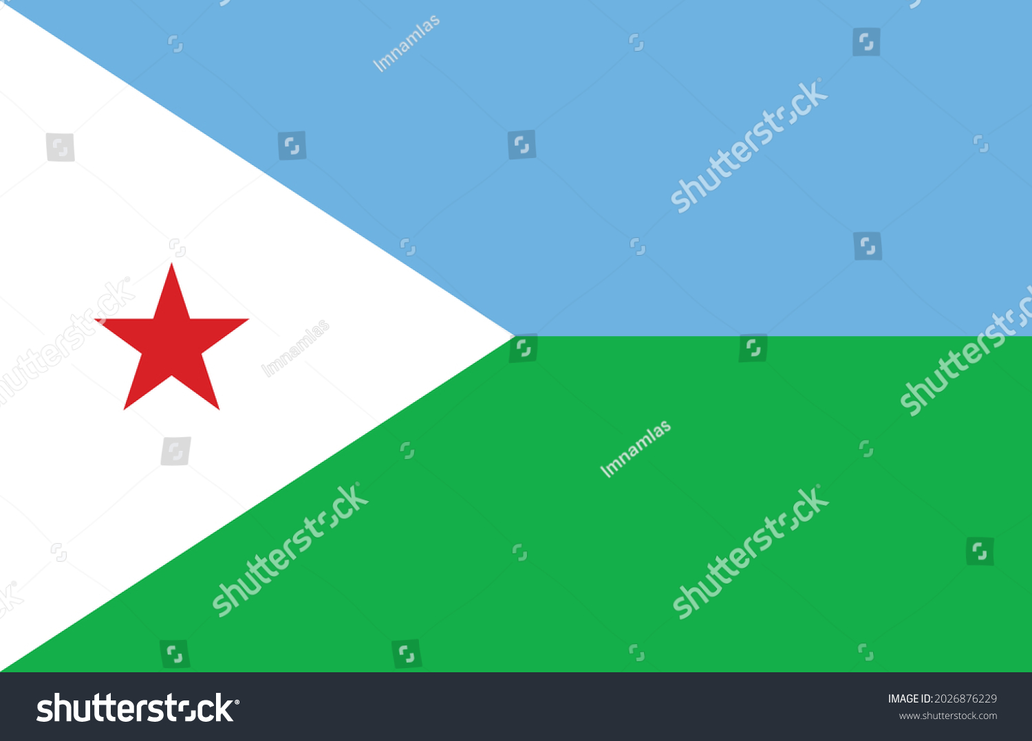 SVG of Djibouti flag vector illustration. National flag of Djibouti svg