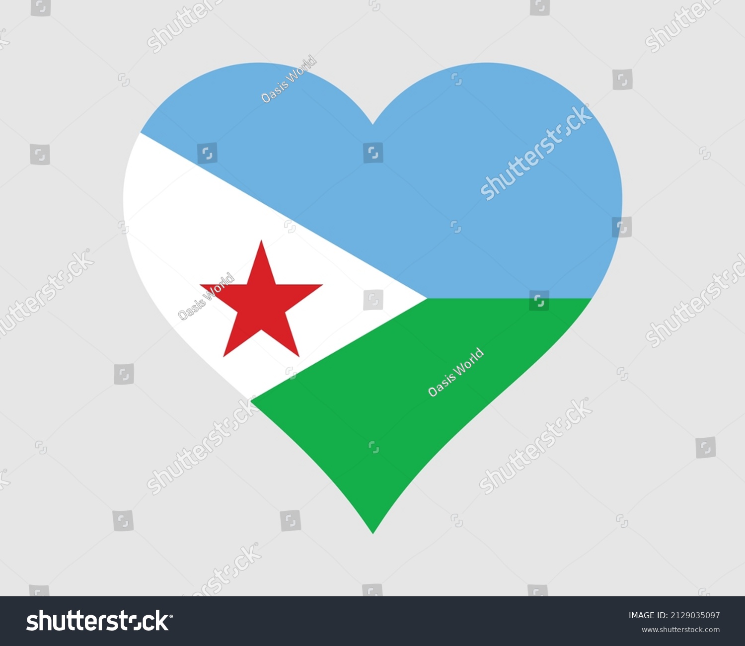 SVG of Djibouti Heart Flag. Djiboutian Love Shape Country Nation National Flag. Republic of Djibouti Banner Icon Sign Symbol. EPS Vector Illustration. svg