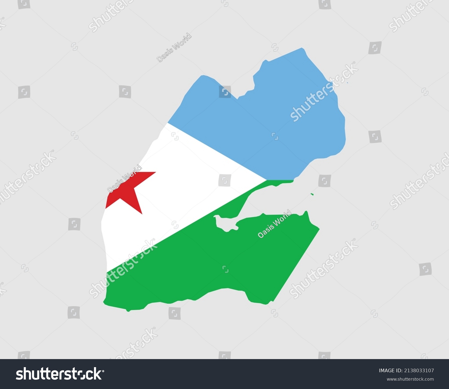 SVG of Djibouti Map Flag. Map of Djibouti with the Djiboutian country banner. Vector Illustration. svg