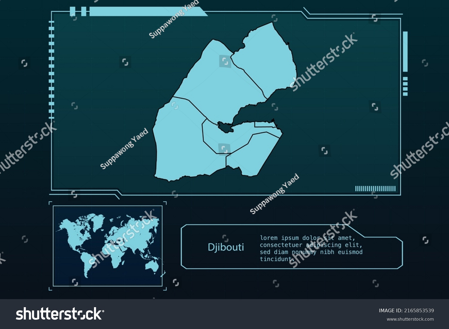 Djibouti Map Futuristic Infographic Map Element Stock Vector Royalty   Stock Vector Djibouti Map Futuristic Infographic Map Element Collection Background 2165853539 