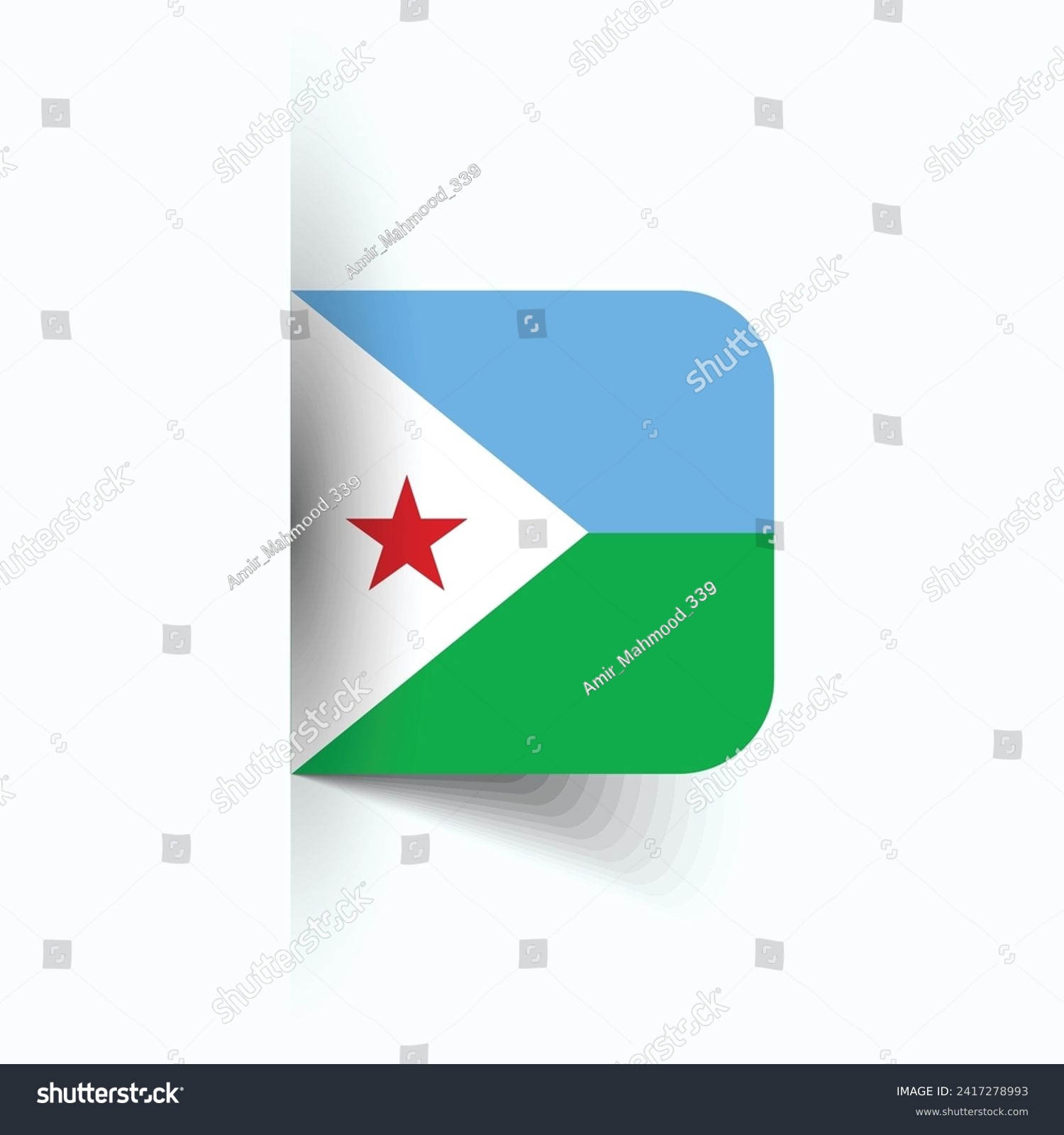 SVG of Djibouti national flag, Djibouti National Day, EPS10. Djibouti flag vector icon svg