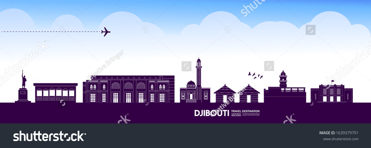 SVG of Djibouti travel destination grand vector illustration.  svg