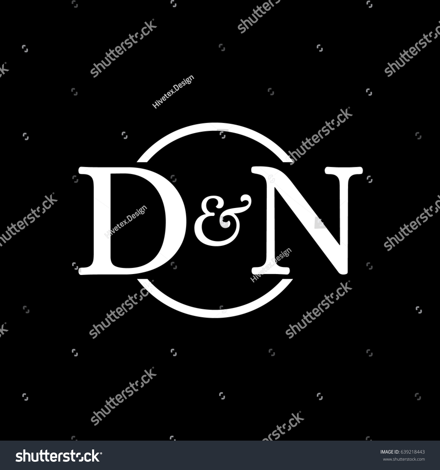 Dn Logo Stock Vector Royalty Free