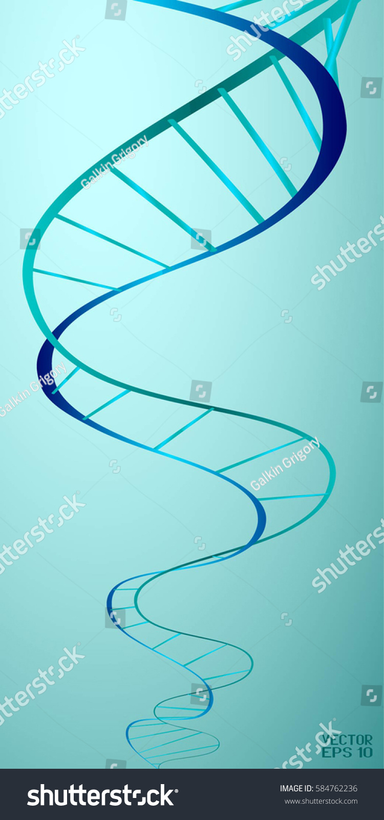 Dna Double Helix Template Your Design Stock Vector (Royalty Free) 584762236