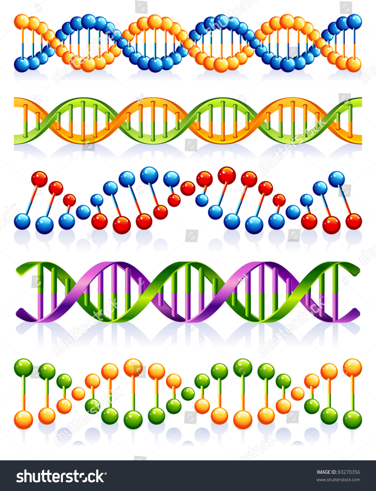 Dna Strands Stock Vector 83270356 - Shutterstock