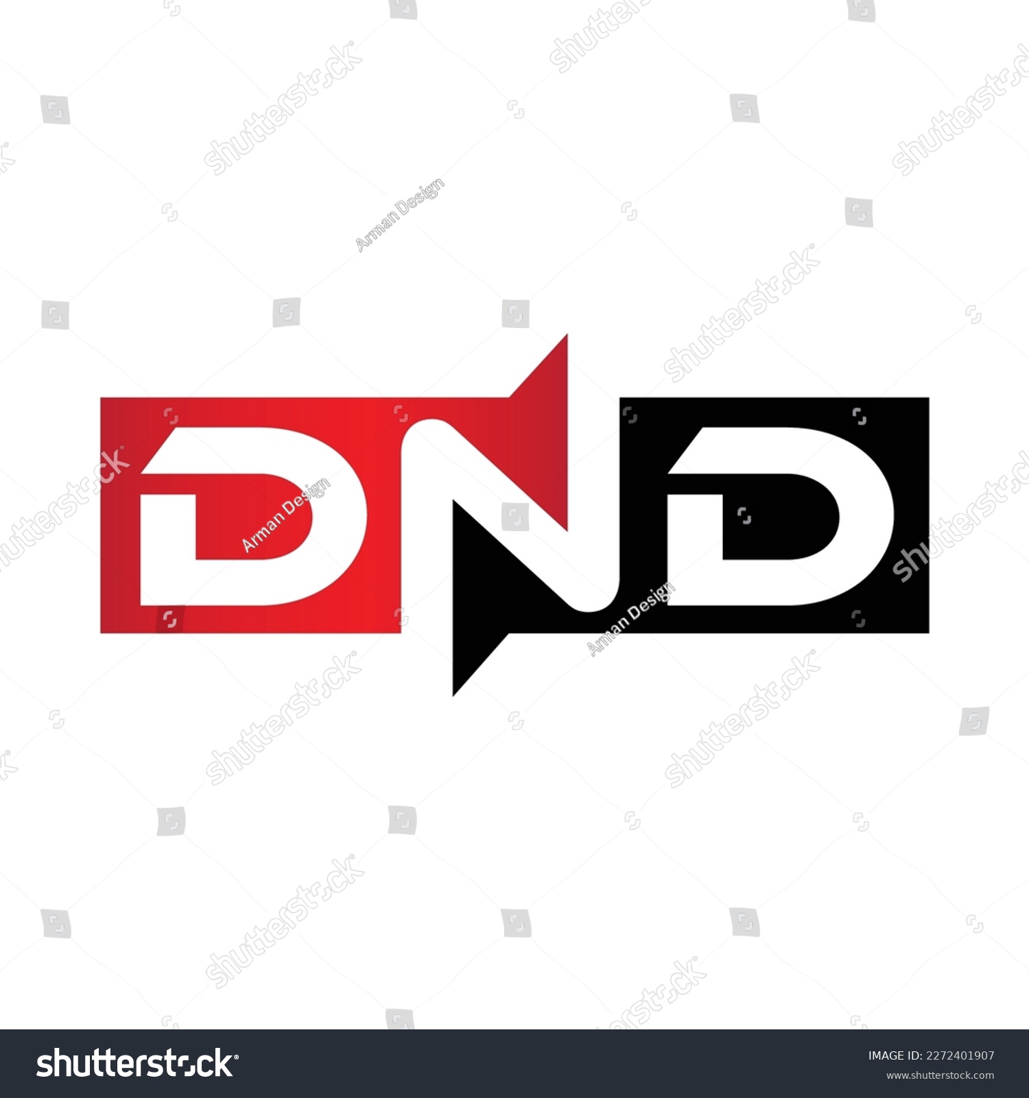 SVG of DND Monogram Initial Letters Logo Design svg