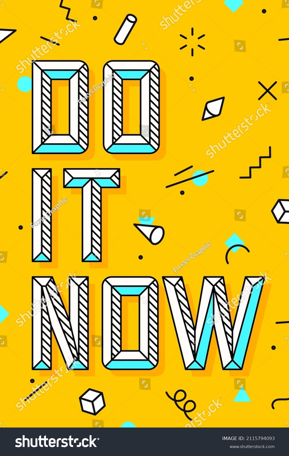 Do Now Motivation Positive Poster Banner Stock Vector (Royalty Free