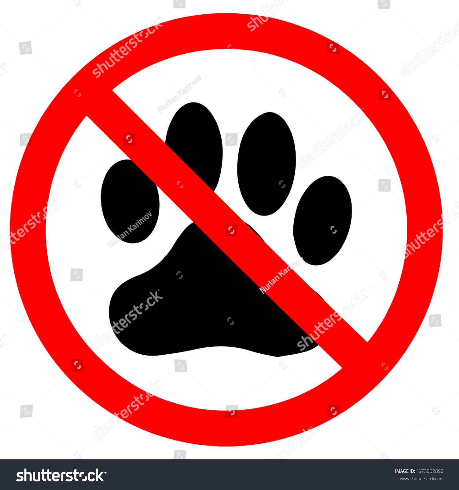 Do Not Direct Contact Animals Do Stock Vector (Royalty Free) 1673052892 ...