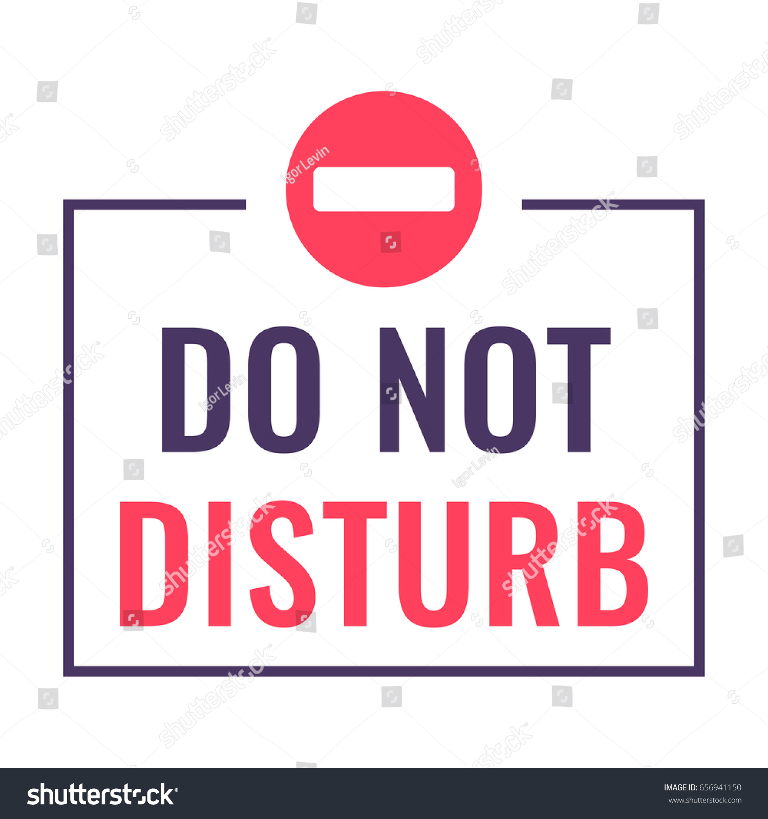 Do Not Disturb Badge Stop Icon Stock Vector 656941150 - Shutterstock