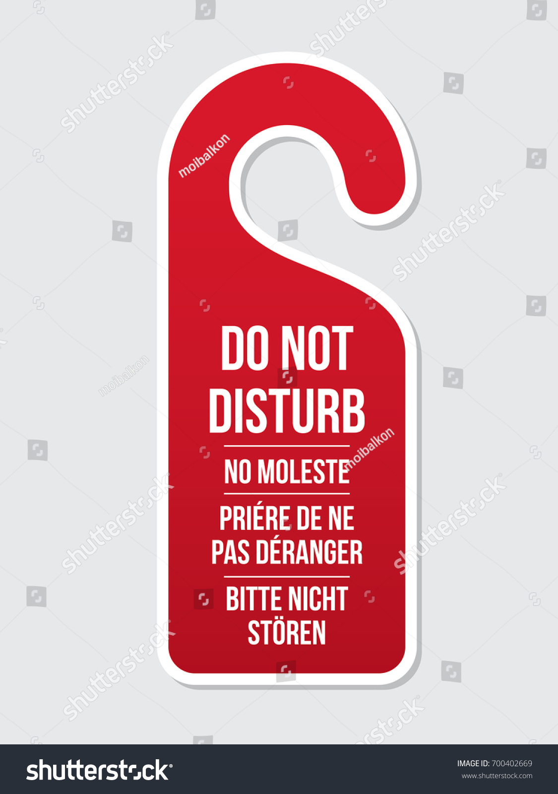 Do Not Disturb Door Hotel Sign Stock Vector (Royalty Free) 700402669