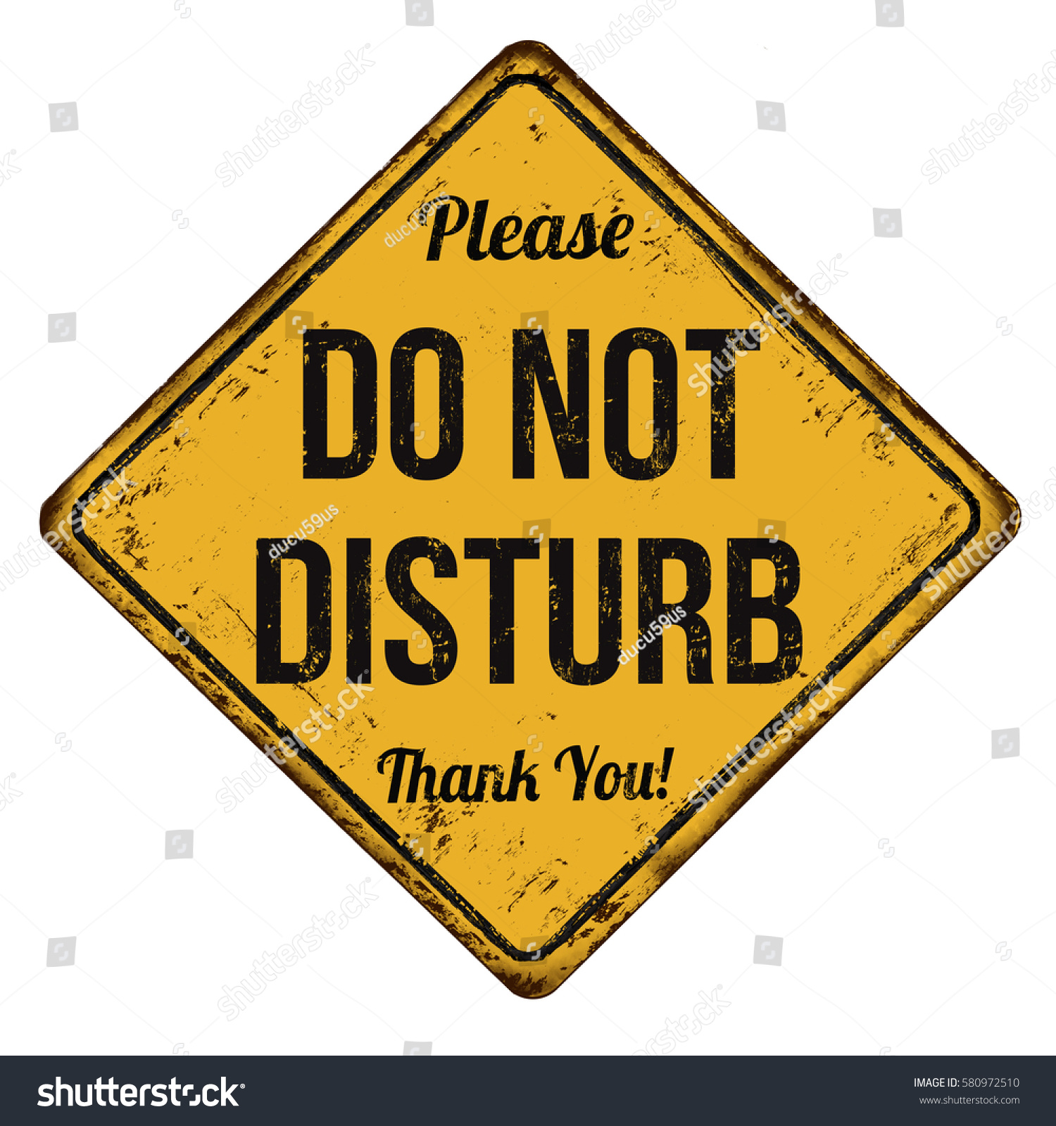 Do Not Disturb Vintage Rusty Metal Stock Vector 580972510 - Shutterstock