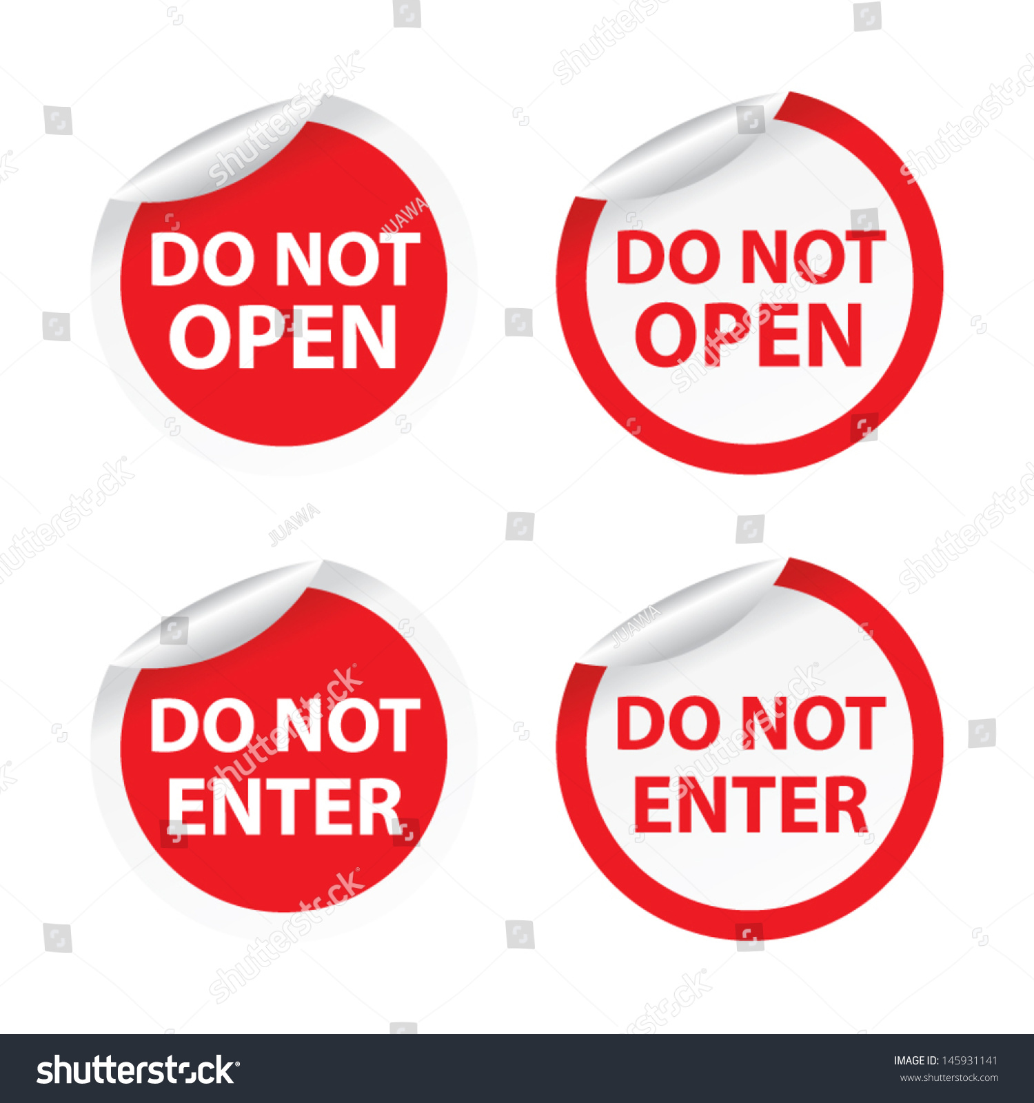 Do Not Enter Do Not Open Stock Vector Royalty Free
