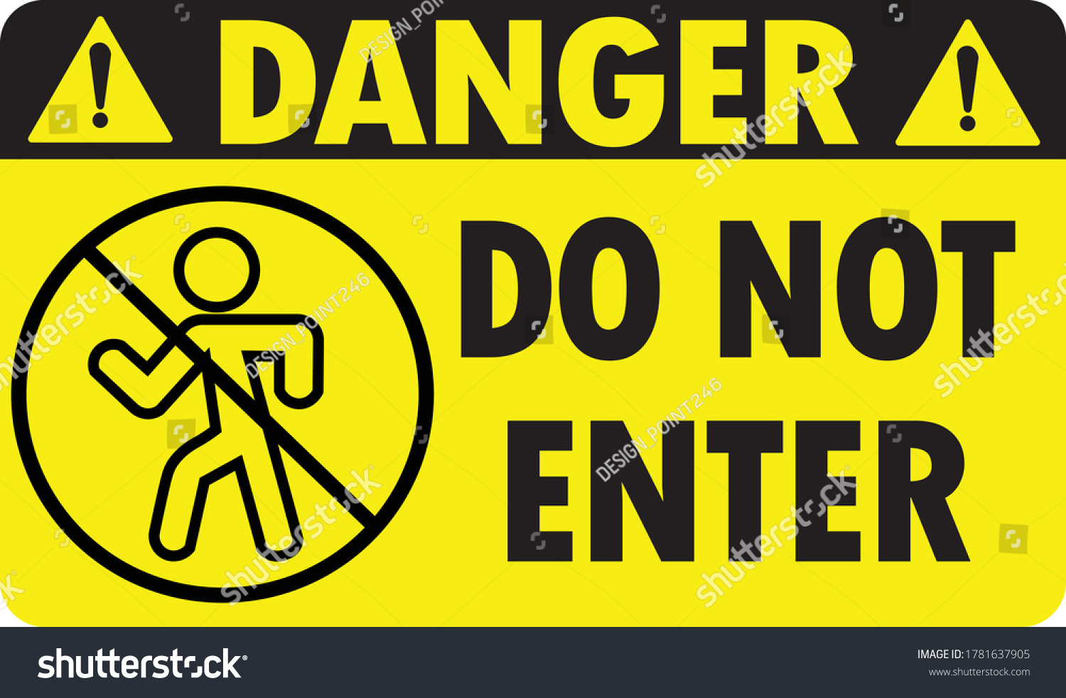 Do Not Enter Danger Circle Prohibited Stock Vector (Royalty Free