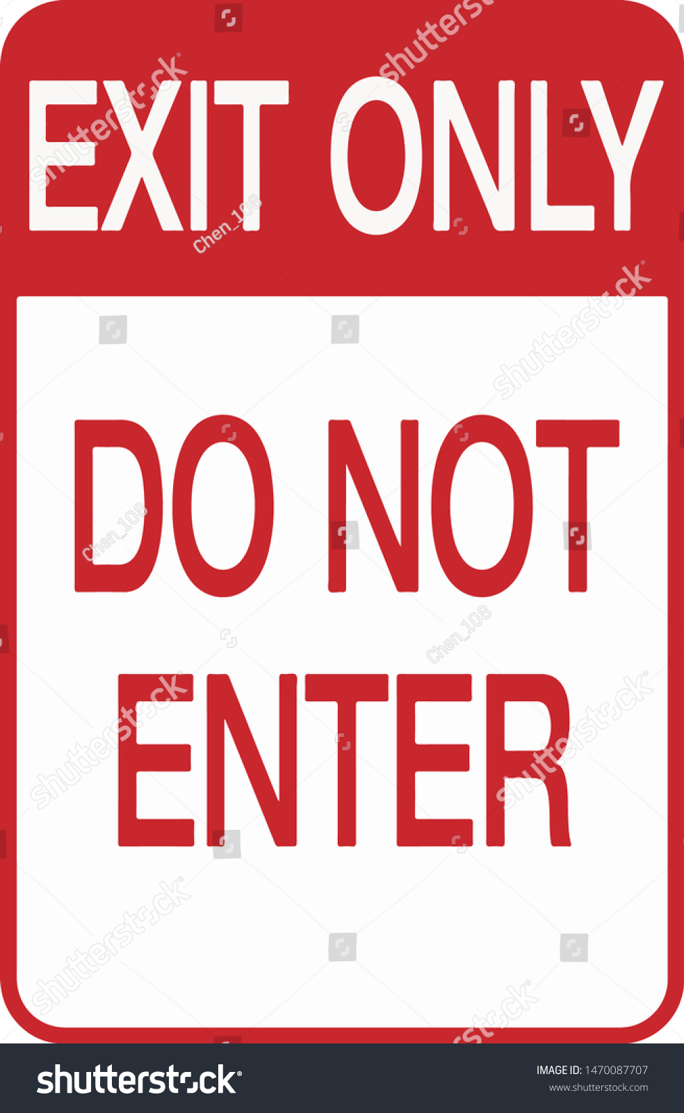 Do Not Enter Exit Only Sign Stock Vector Royalty Free