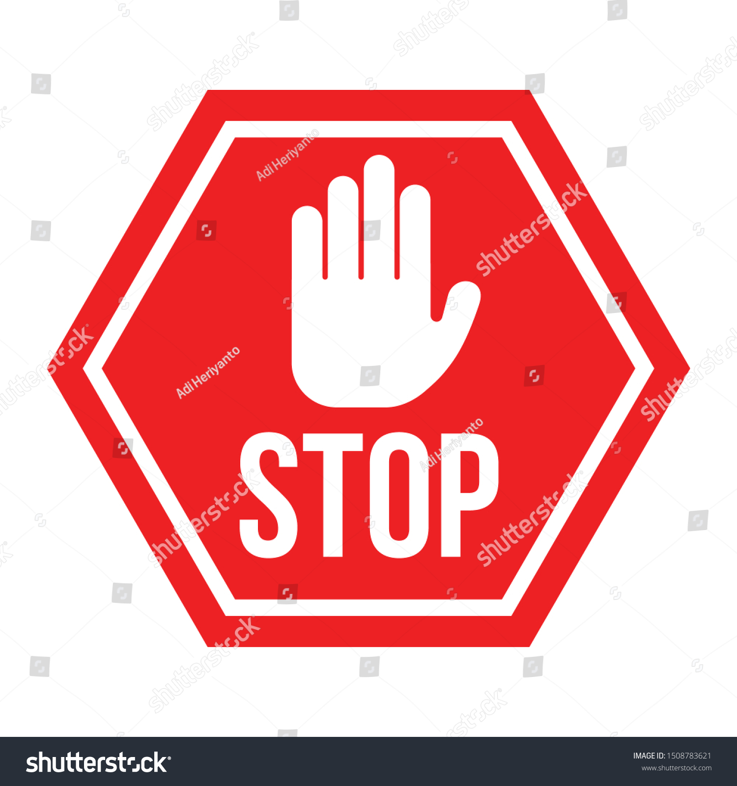 Do Not Enter Stop Red Sign Stock Vector (Royalty Free) 1508783621 ...