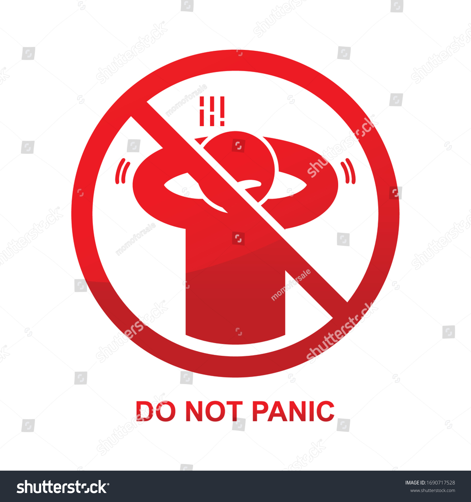 Do Not Panic Sign Isolated On Stock Vector (Royalty Free) 1690717528