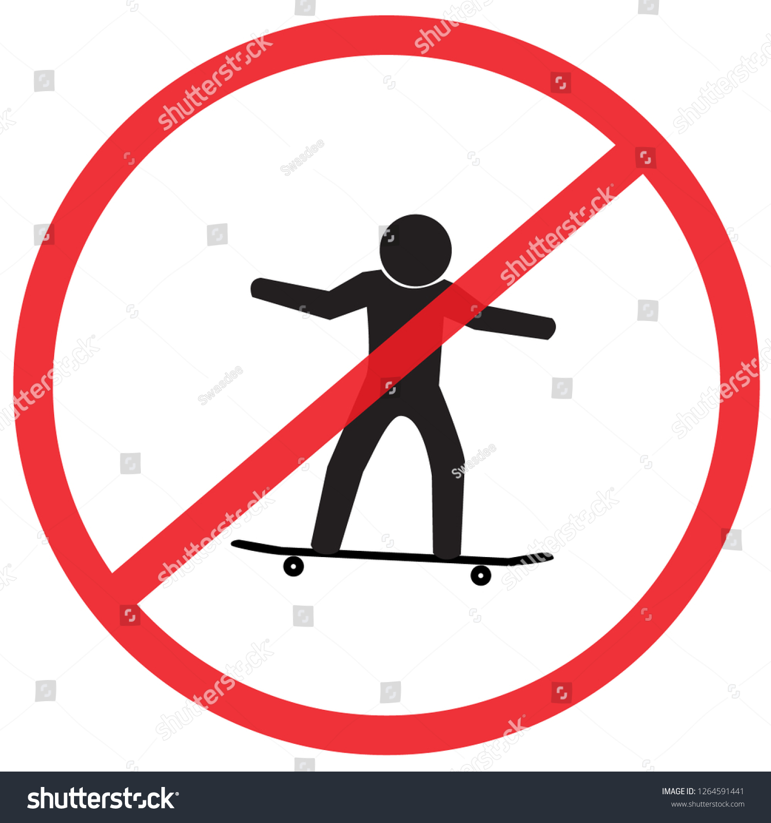 do-not-play-skateboard-not-allowed-stock-vector-royalty-free-1264591441