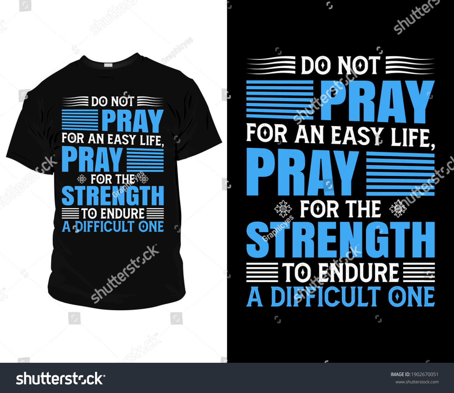 Do Not Pray Easy Life Pray Stock Vector (Royalty Free) 1902670051